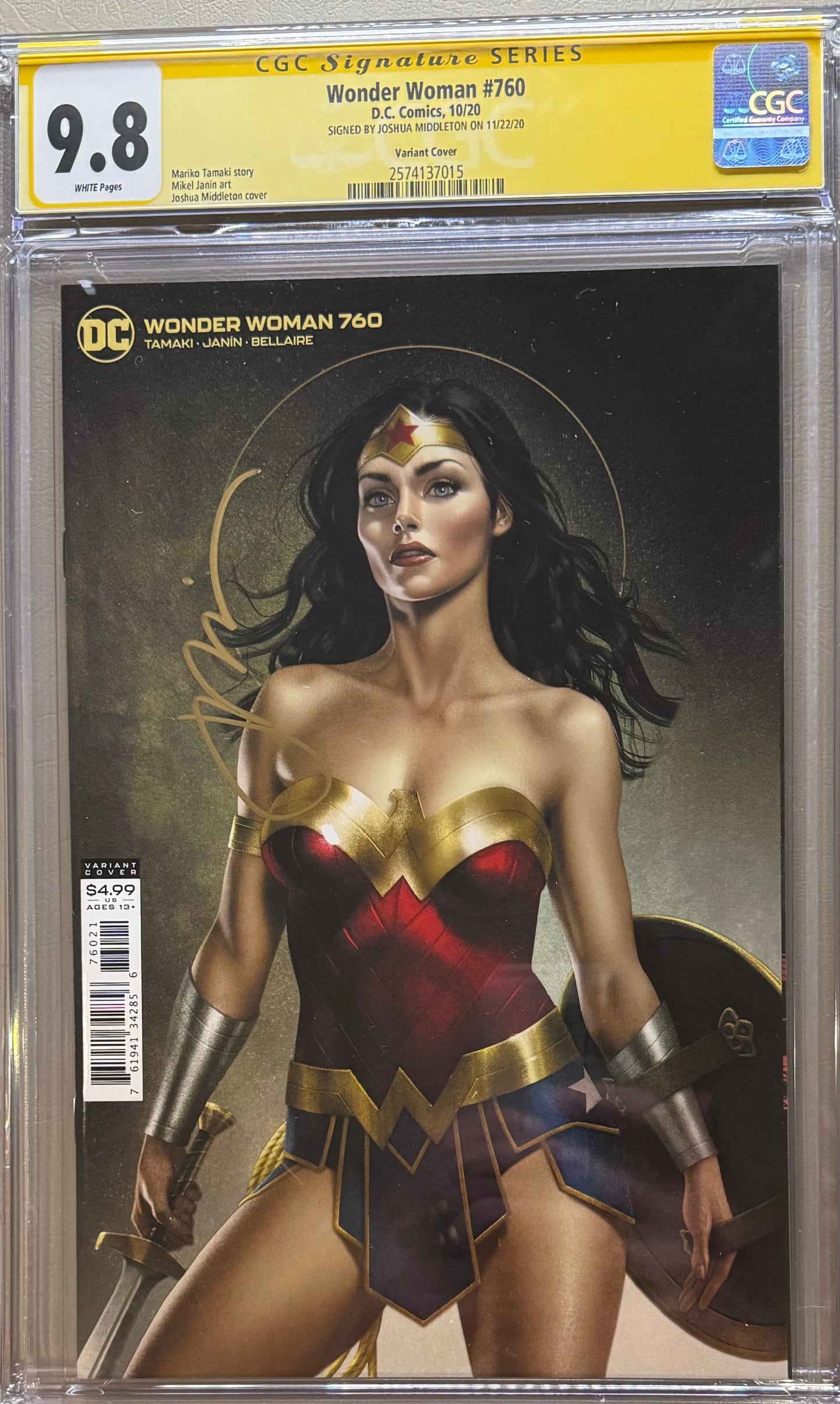 Wonder Woman Vol5 #760 - Cover B - Joshua Middleton Variant - Signature Series CBC 9.8