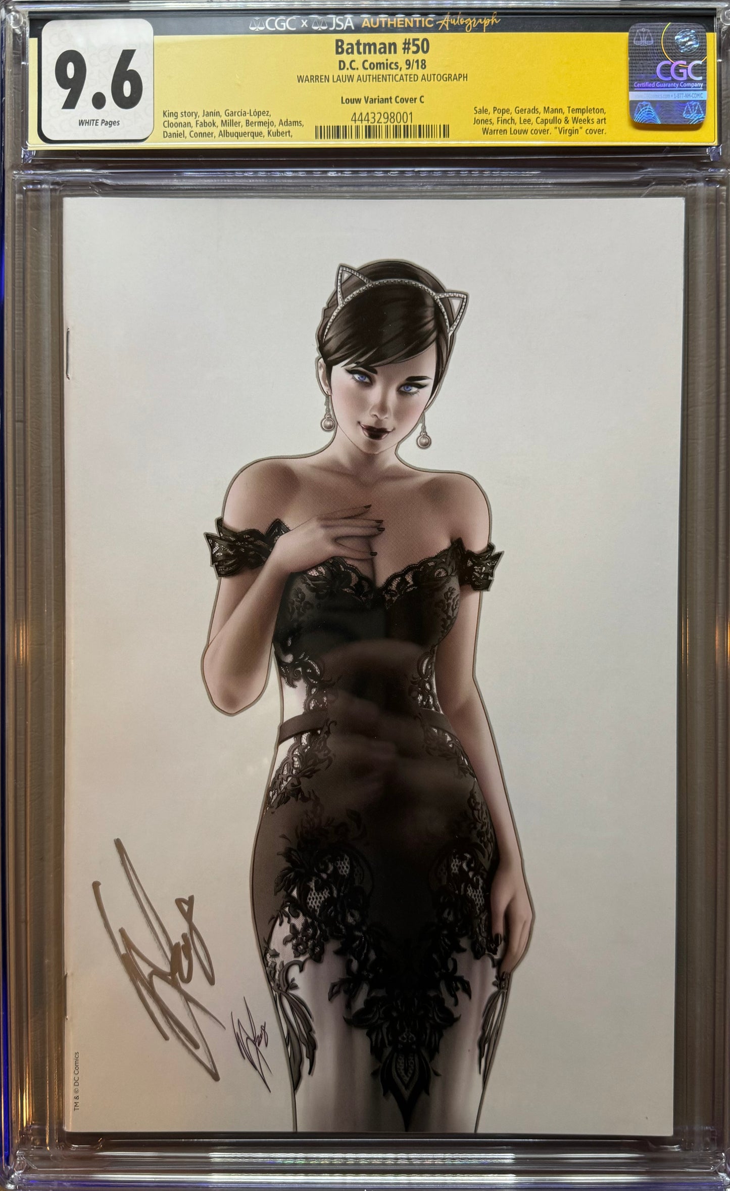 Batman Vol 3 #50 - Cover E - Warren Lauw Virgin Variant - Signature Grade CGC 9.6