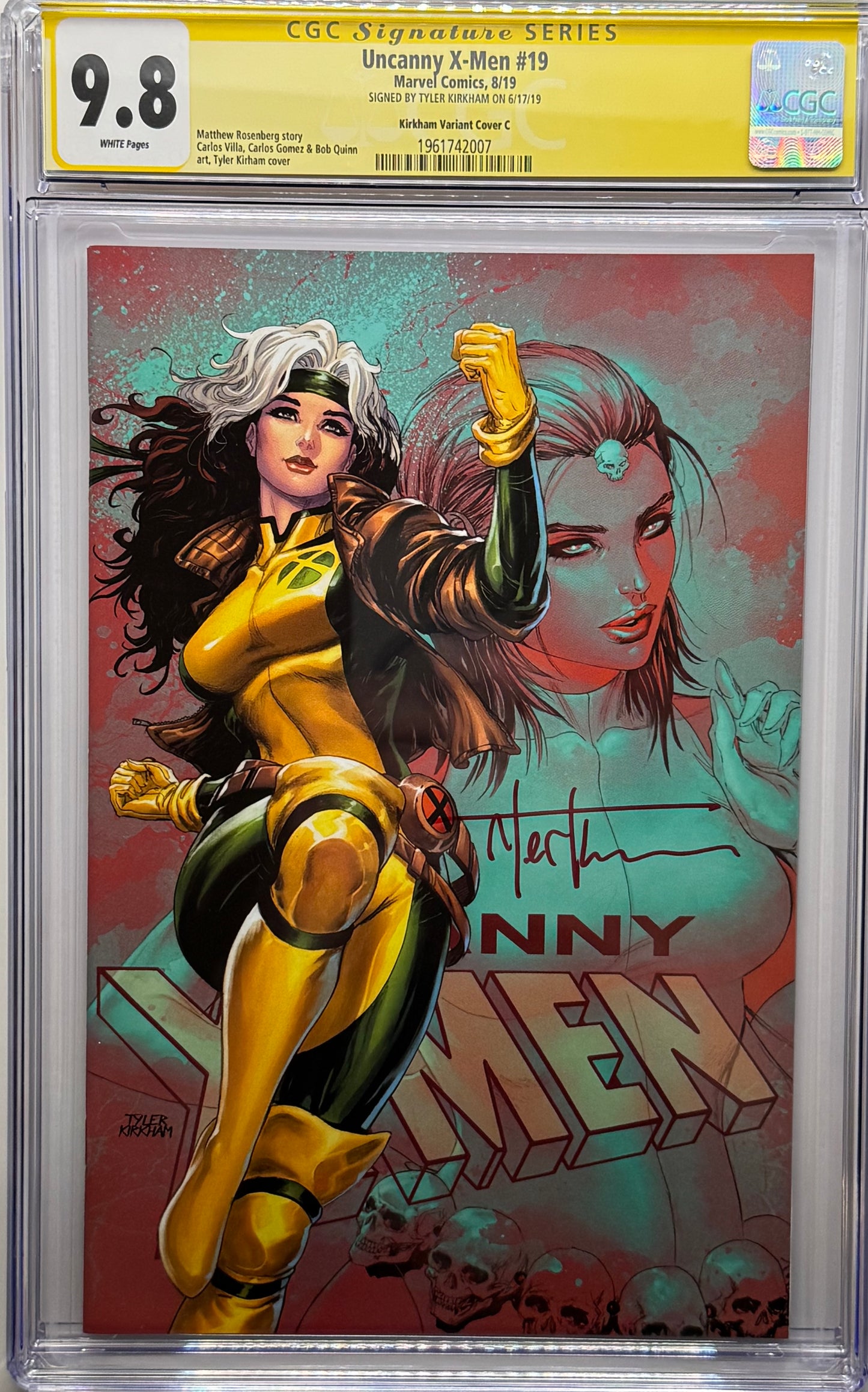 The Uncanny X-Men Vol5 #19 - Cover T - Tyler Kirkham Virgin Variant - CGC Signature Grade 9.8