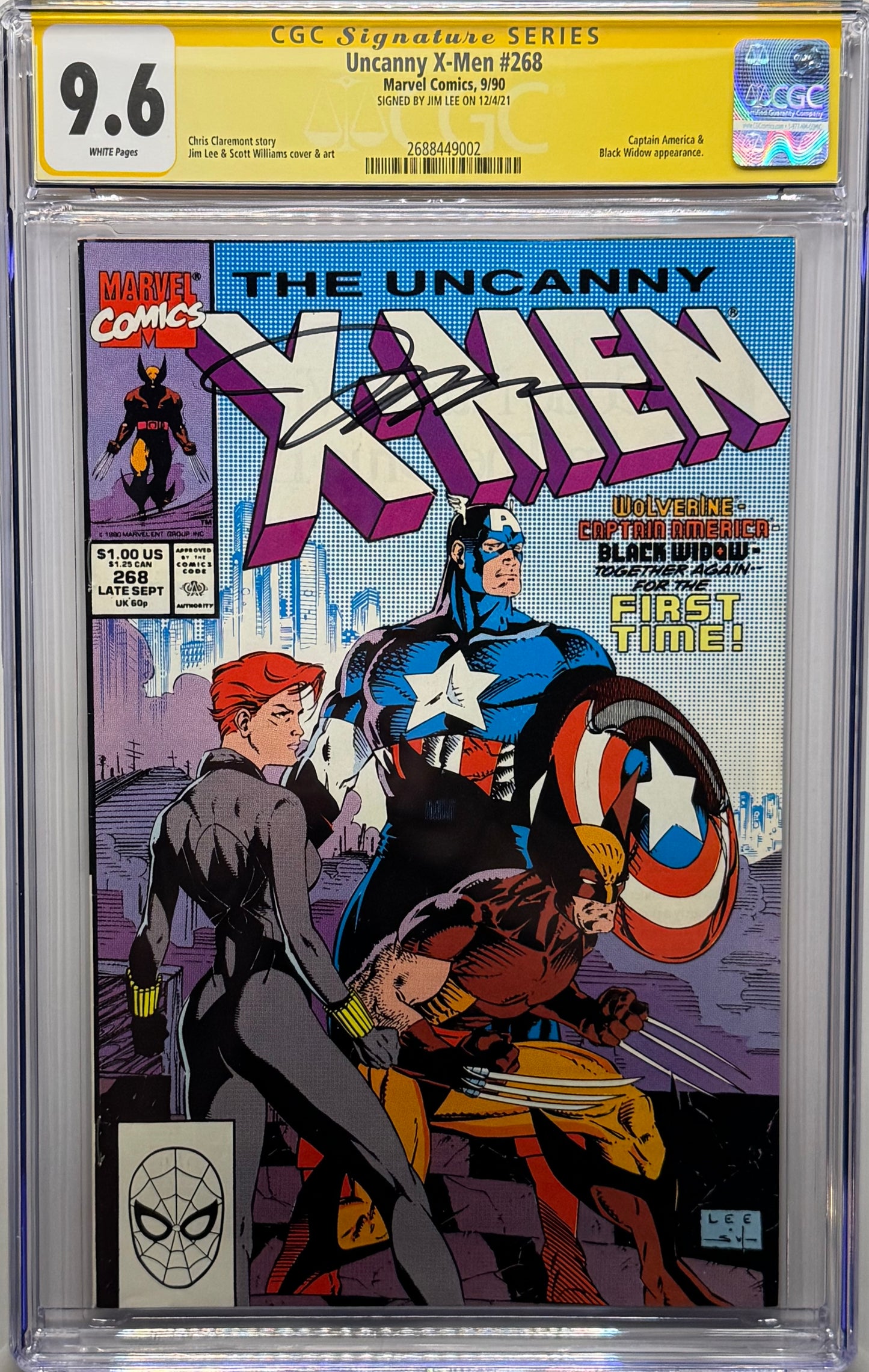 The Uncanny X-Men Vol1 #268 - Cover A - Jim Lee Variant - CGC Signature Series 9.6