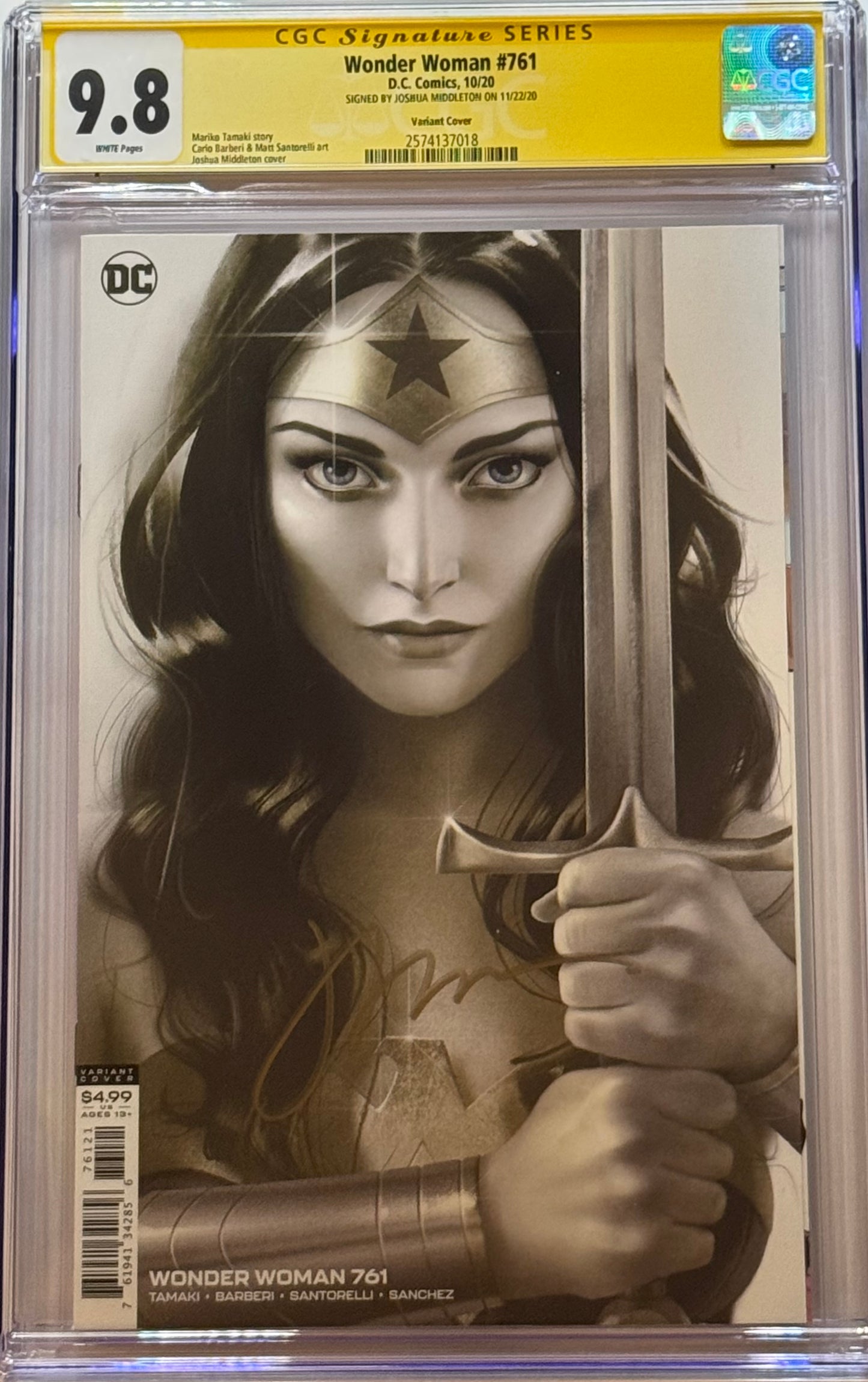 Wonder Woman Vol5 #761 - Cover B - Joshua Middleton Variant - CGC Signature Series 9.8