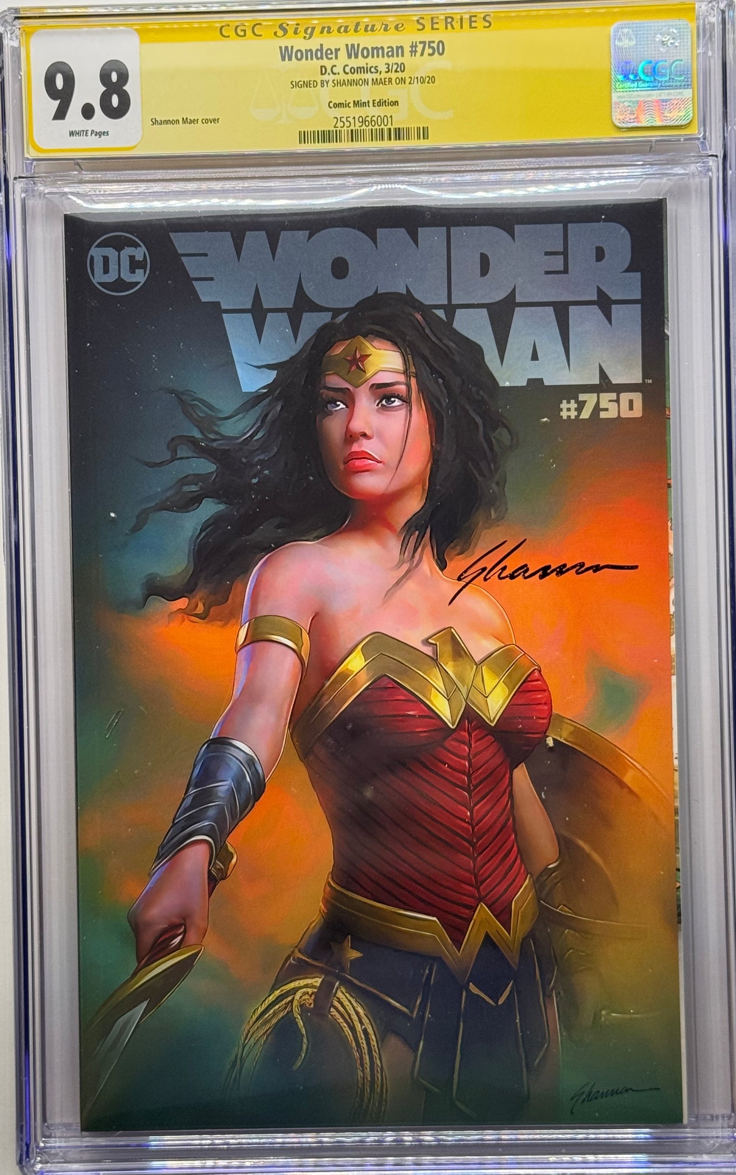 Wonder Woman Vol5 #750 - Cover S - Shannon Maer Variant - CGC Signature Series 9.8