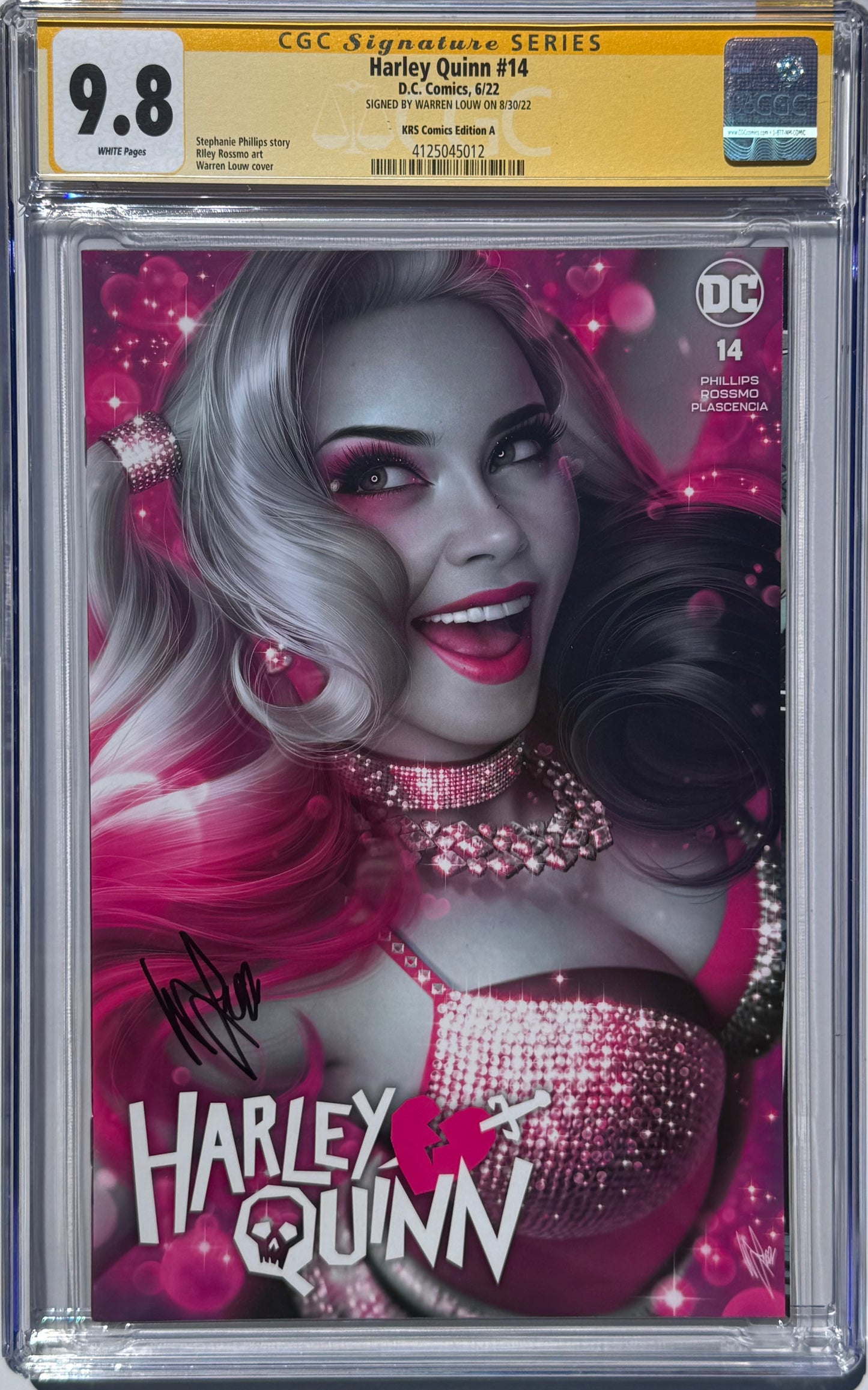 Harley Quinn Vol 4 #14 - Cover E - Warren Louw Variant - CGC Signature Series 9.8