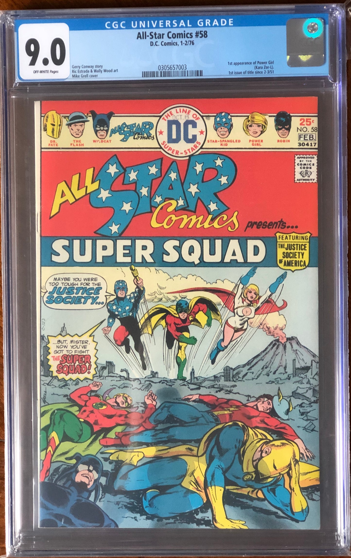 All-Star Comics presents Super Squad - Justice Society of America #58 - CGC 9.0 - 1st Appearance Power Girl