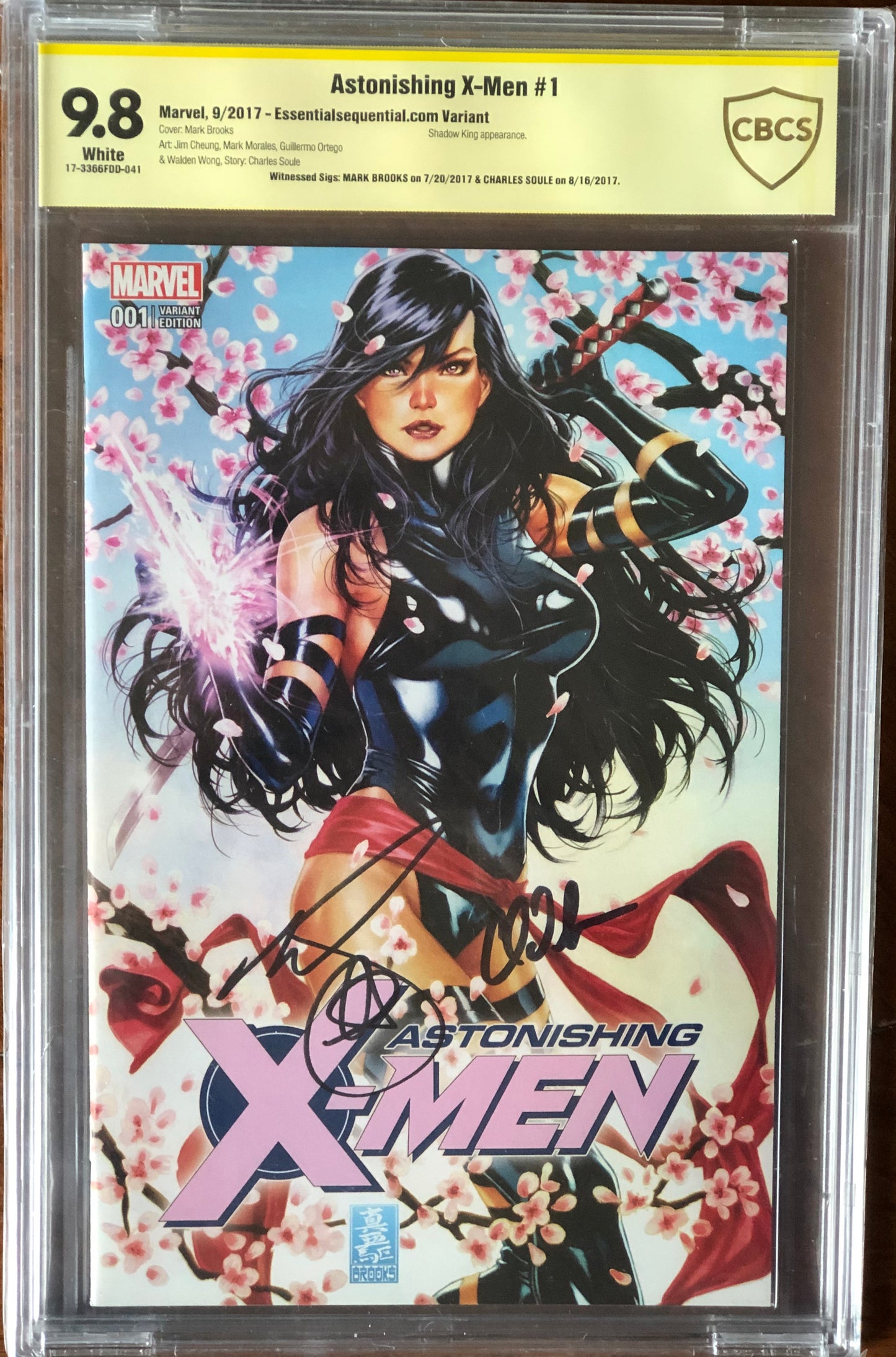Astonishing X-Men #1 - Cover K - Mark Brooks Variant - CBCS 9.8 - Autographed by Mark Brooks and Charles Soule