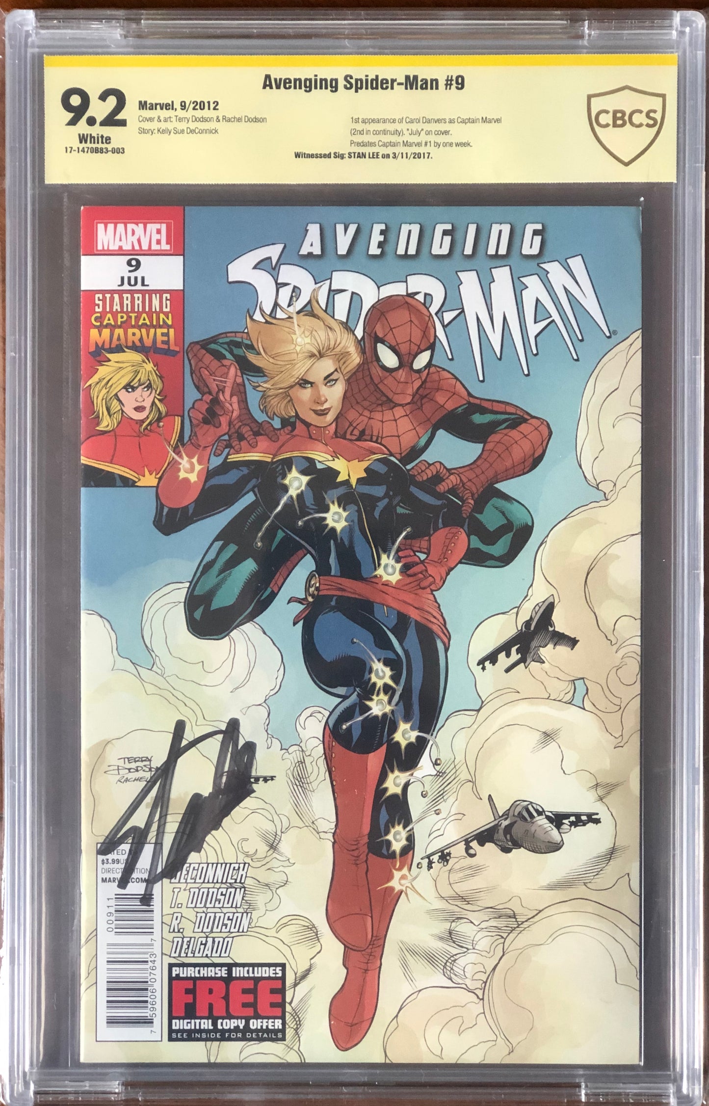 Avenging Spider-Man #9 - CBCS 9.2 - Autographed by Stan Lee
