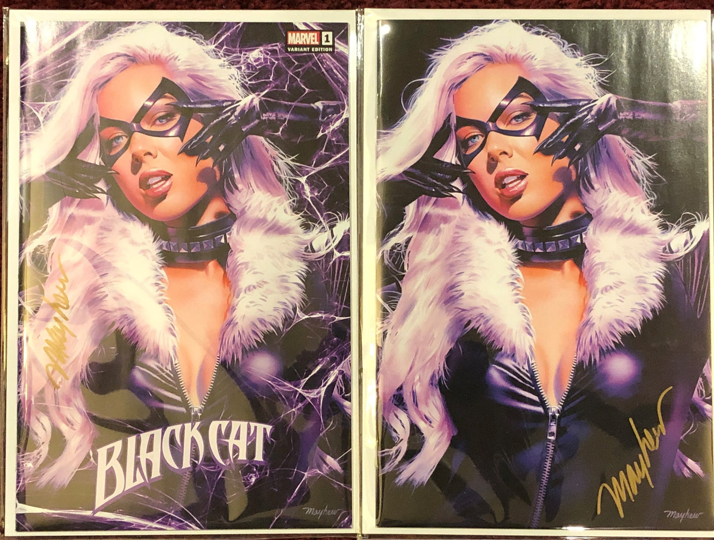 Black Cat - Vol3 #1 - Trade & Virgin - Mike Mayhew Exclusive Autographed Set