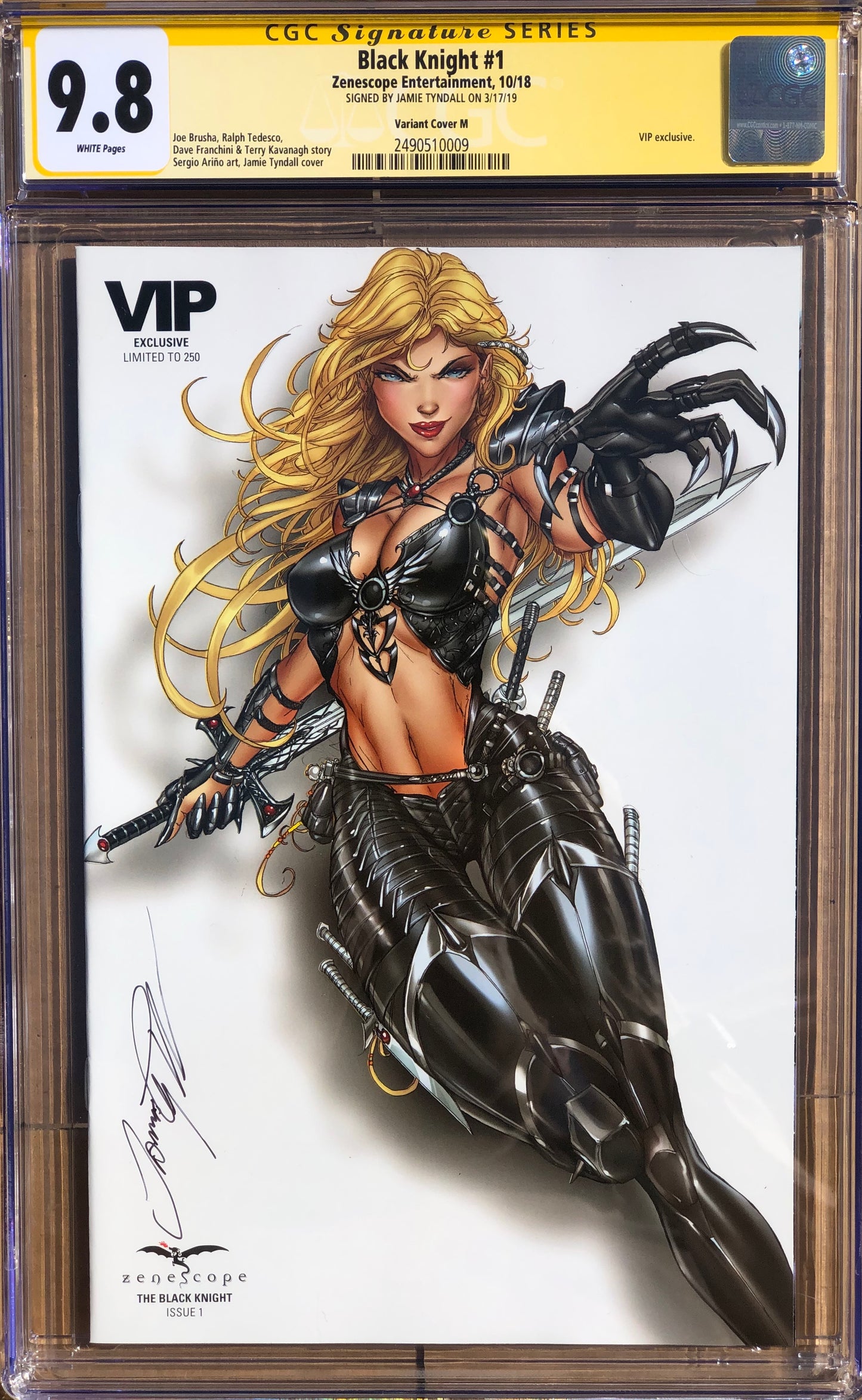 Black Knight Vol 1 #1 - Cover M - Variant Jamie Tyndall - VIP Exclusive - CGC Signature Series 9.8