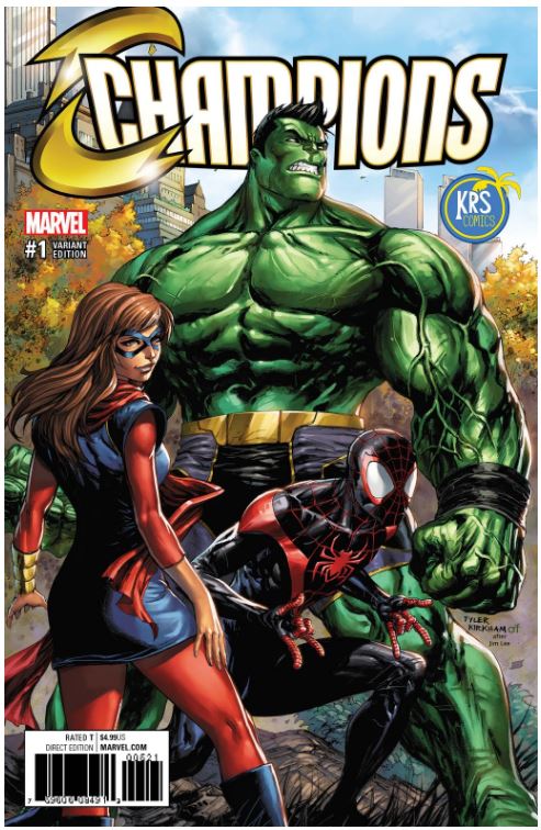 Champions - Vol2 #1 - Cover C - KRS Comics - Tyler Kirkham Variant