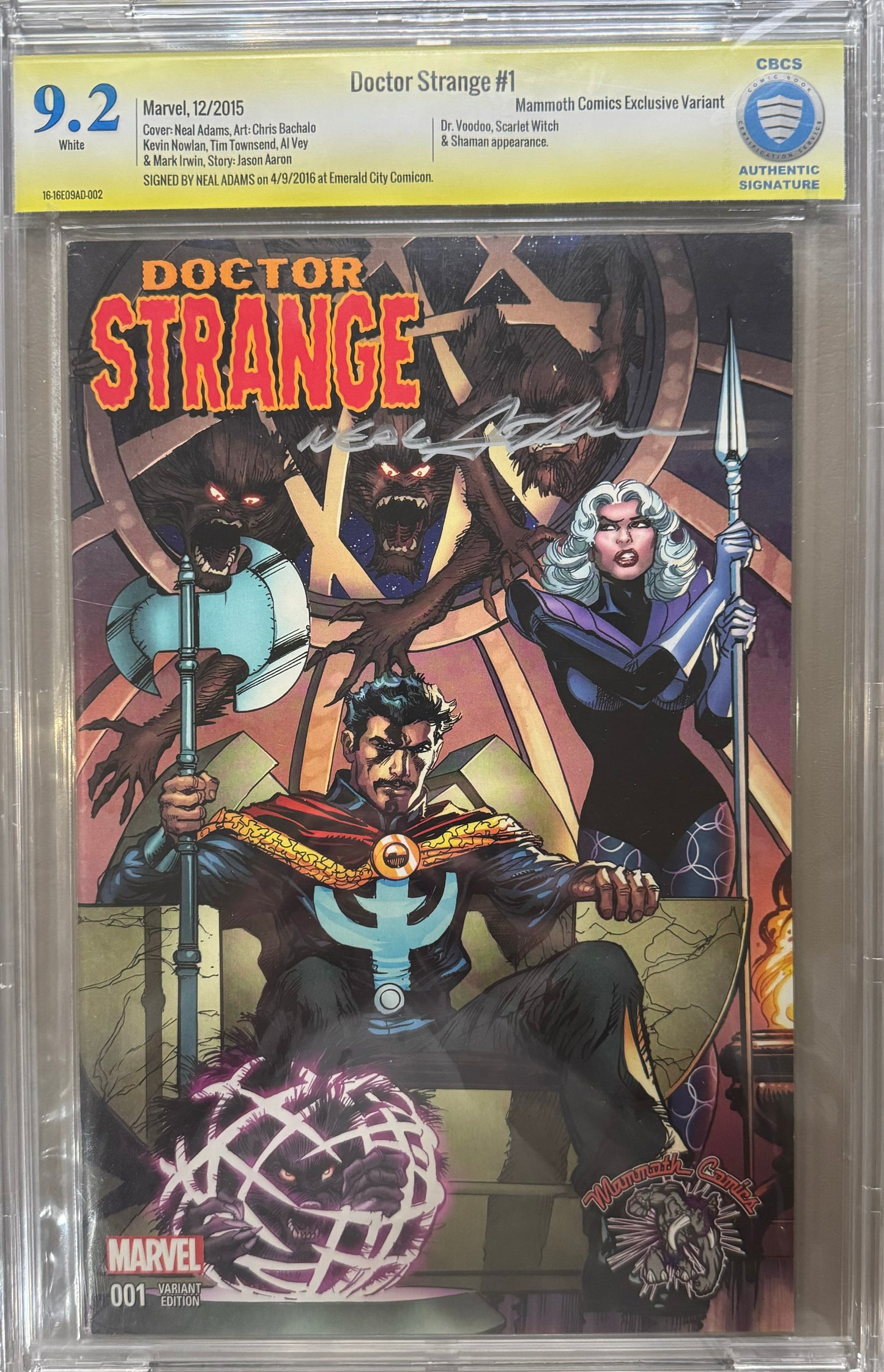 Doctor Strange Vol 4 #1 - Cover N - Mammoth Comics Exclusive Neal Adams ECCC Exclusive - CBCS Signature Grade 9.2