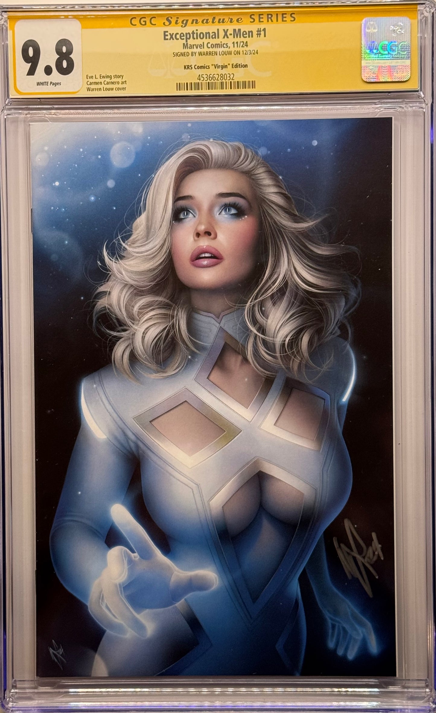 Exceptional X-Men #1 - Cover M - Warren Louw Virgin Exclusive - CGC Signature Grade 9.8
