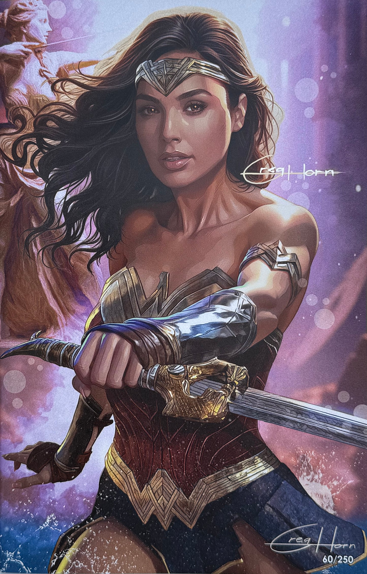 Female Force: Gal Gadot - Cover B - Greg Horn Exclusive Virgin Signature 3.1 Variant (Signed)