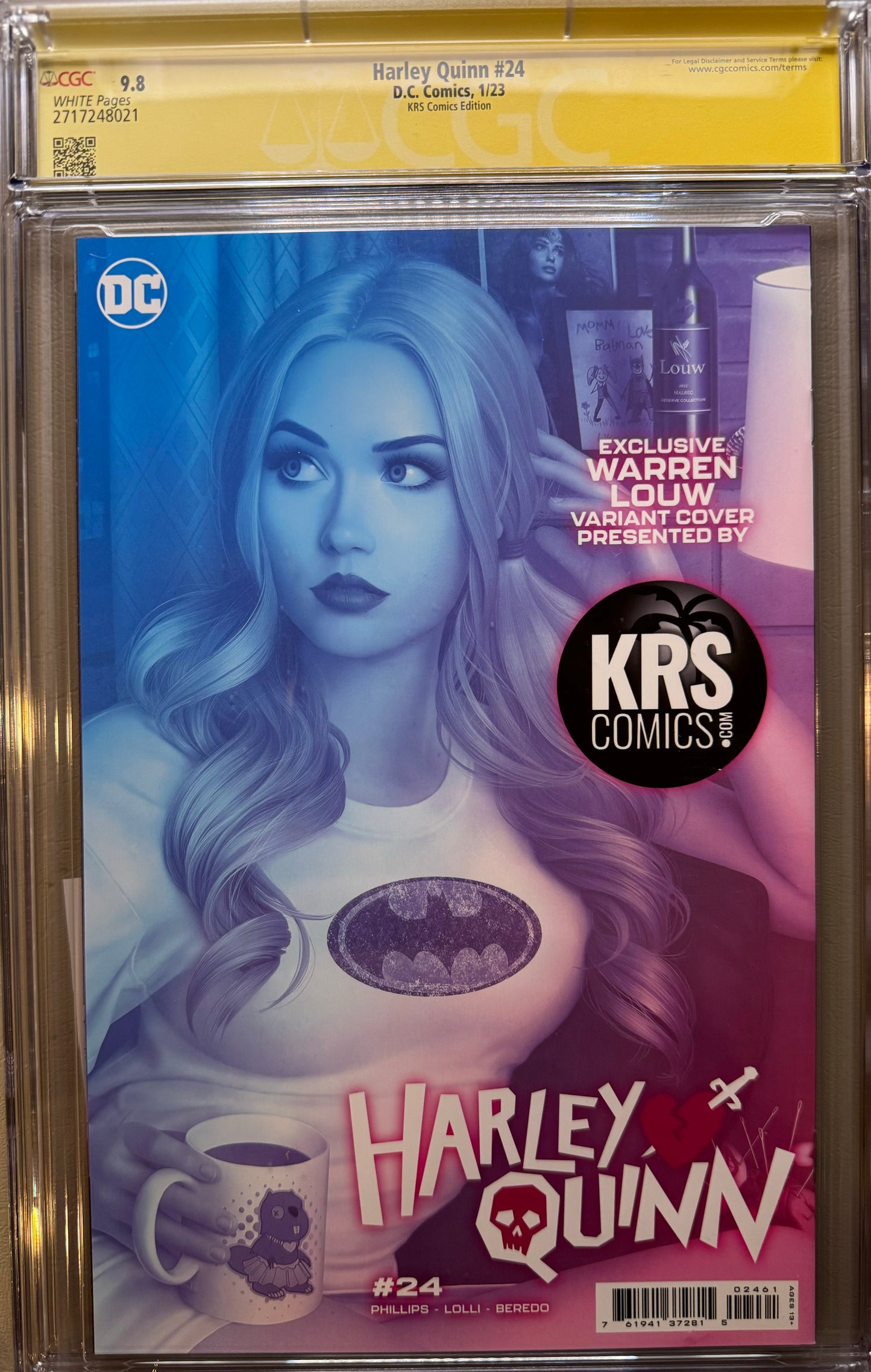 Harley Quinn Vol4 #24 - Cover G - Warren Lauw Campbell 601 Homage Variant - CGC Signature Series 9.8
