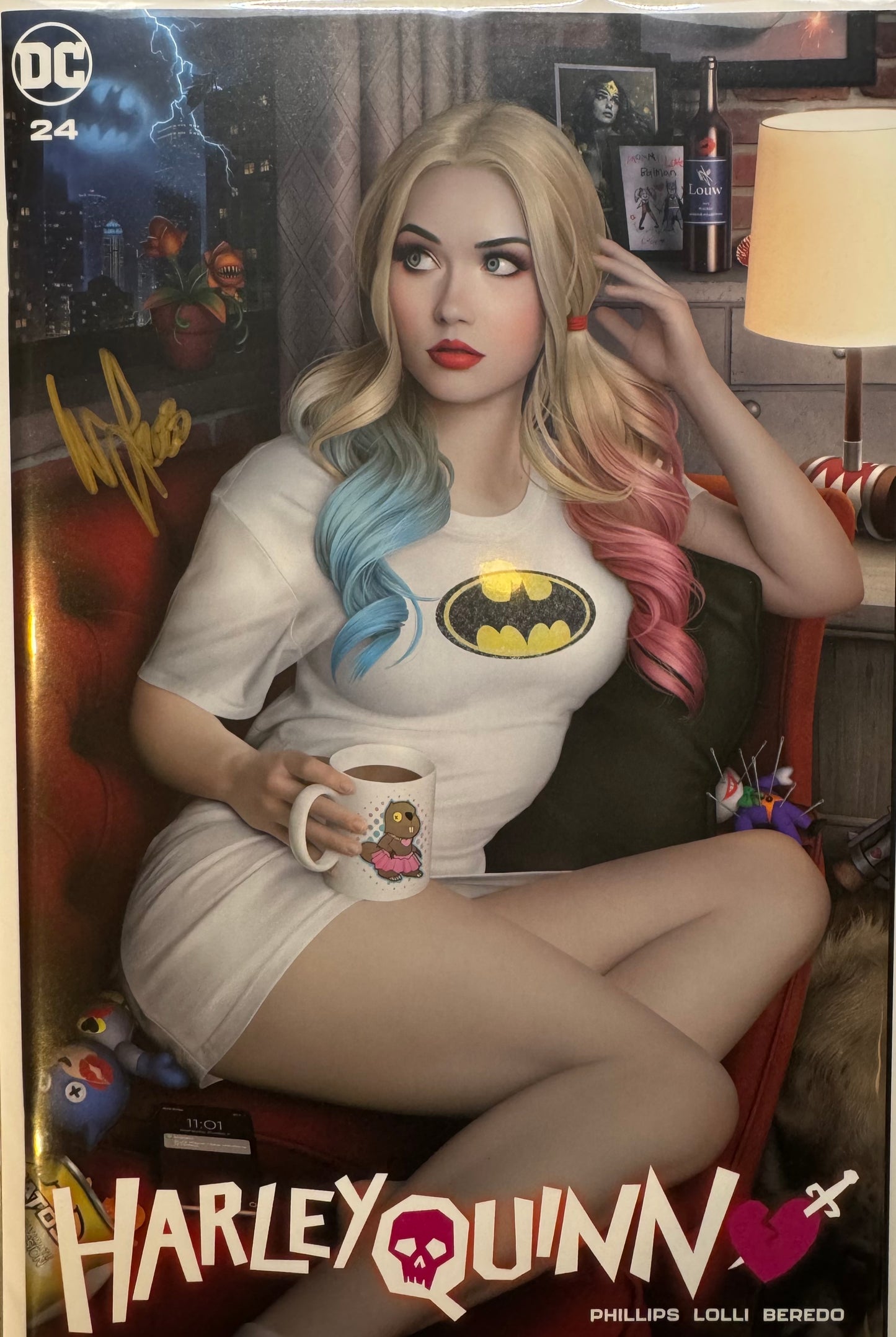 Harley Quinn Vol4 #24 - Cover G - Warren Lauw Campbell 601 Homage Variant - Signed