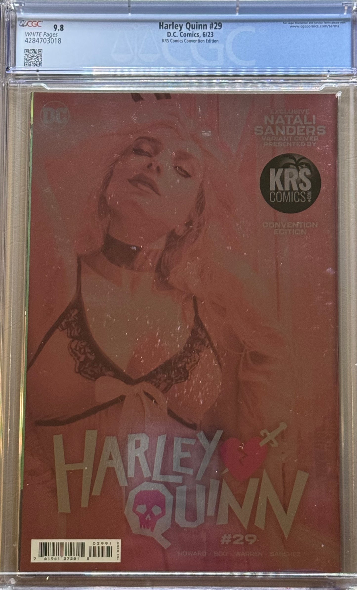 Harley Quinn Vol 4 #2I - Cover I - KRS Exclusive - Natali Sanders Virgin Fan Expo Foil Variant - CGC Universal Grade 9.8
