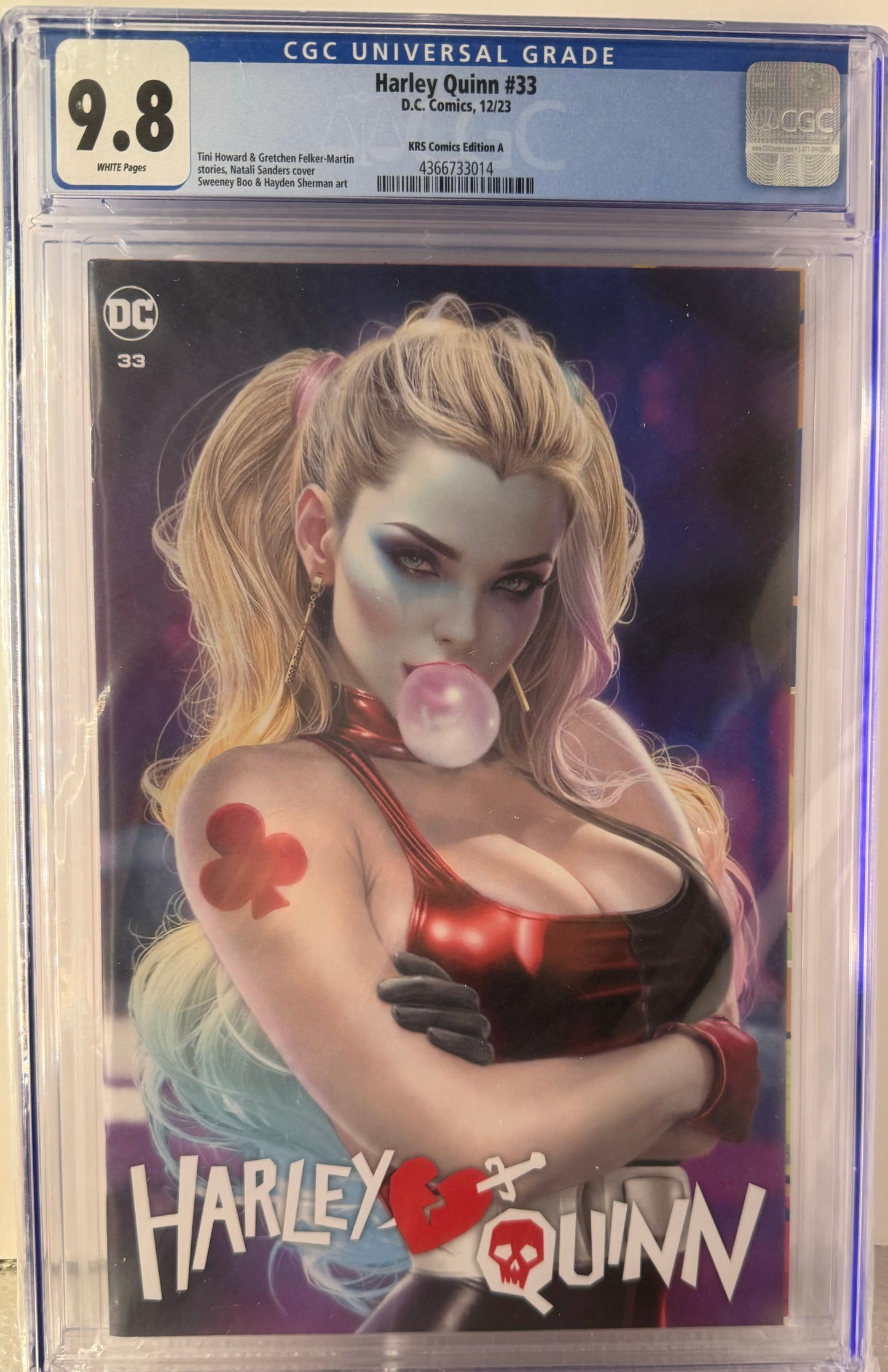 Harley Quinn Vol 4 #33 - Cover G - KRS Exclusive Variant Natali Sanders Cover - CGC 9.8