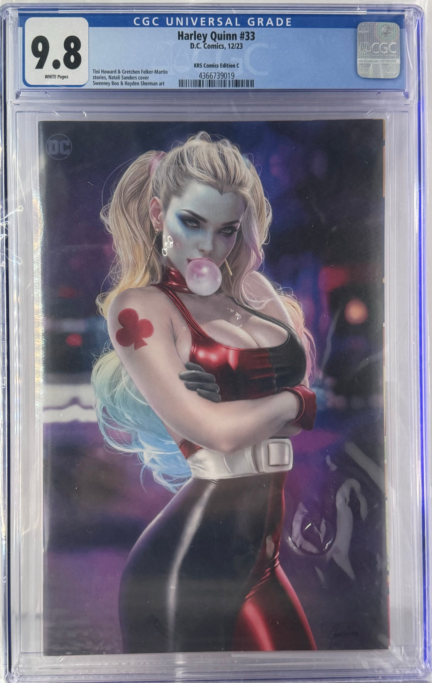 Harley Quinn Vol 4 #33 - Cover H - KRS Exclusive Natali Sanders Virgin Variant - CGC 9.8