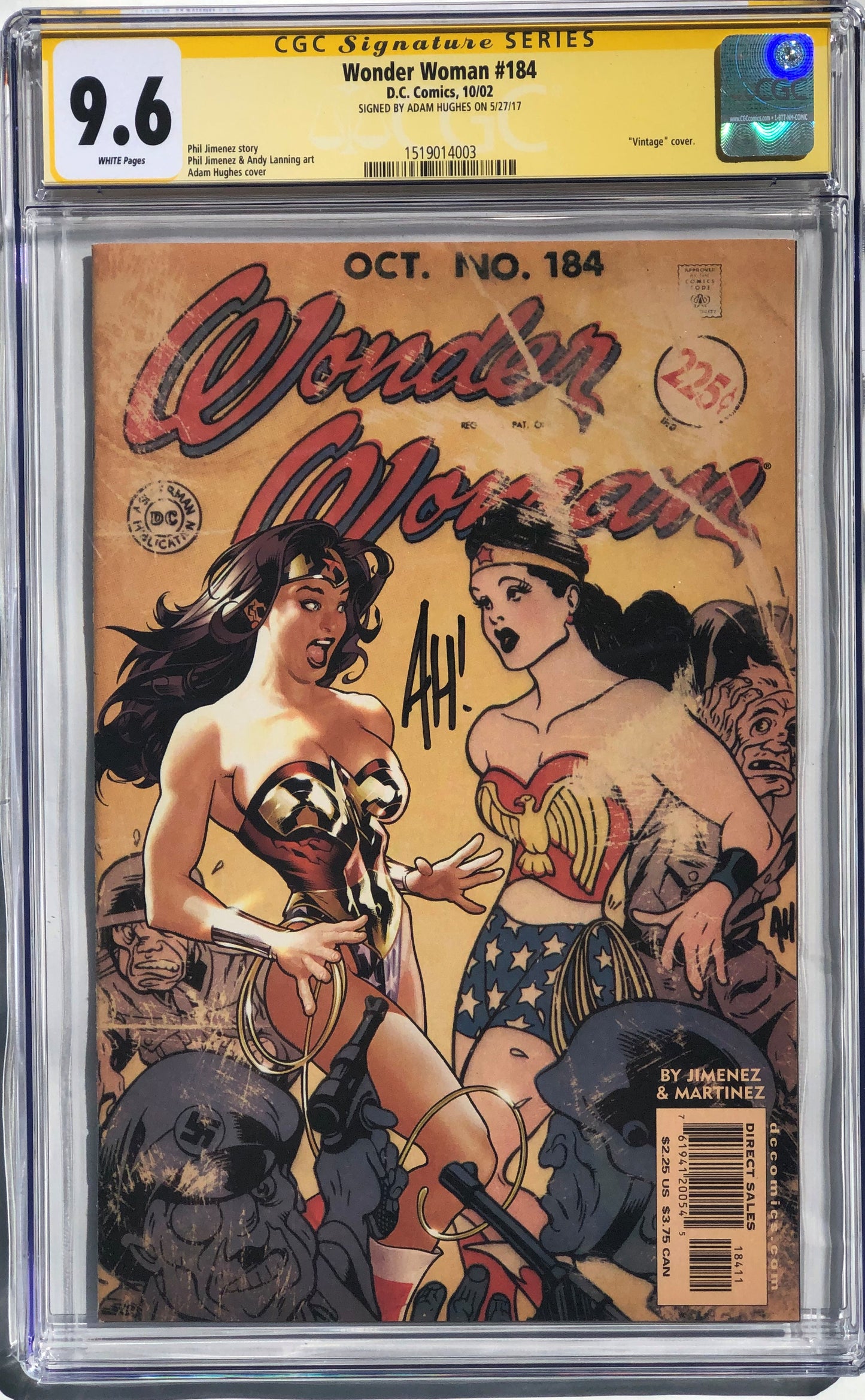 Wonder Girl Vol2 #184 - Cover B - Adam Hughes throwback Meetup Variant - CGC Signature Series 9.8