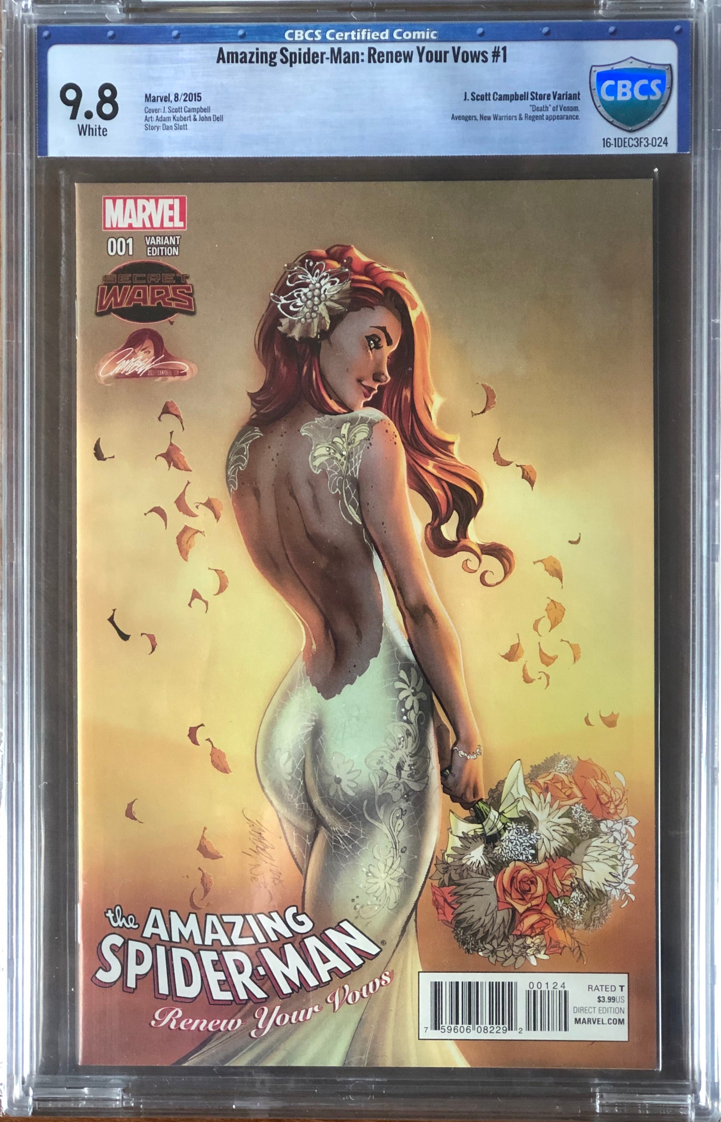The Amazing Spider-man Renew Your Vows Vol2 #1 - Cover N - J. Scott Campbell Wedding Dress Variant - CBCS 9.8