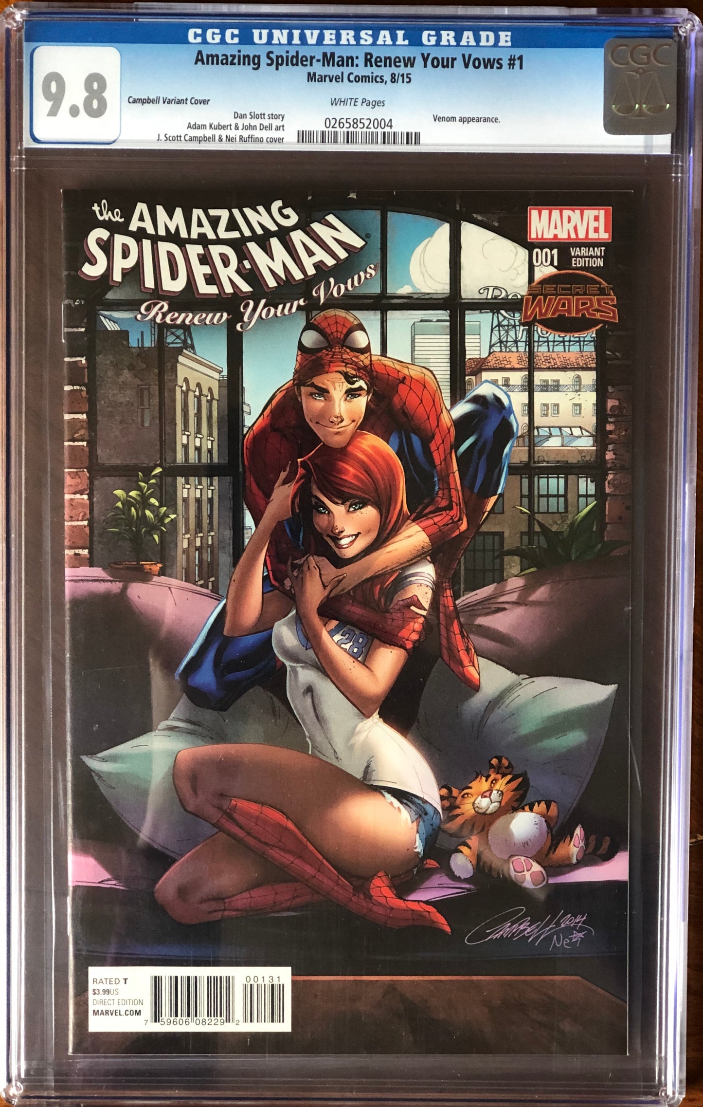 The Amazing Spider-man Renew Your Vows Vol2 #1 - Cover T - J. Scott Campbell Variant - CGC 9.8