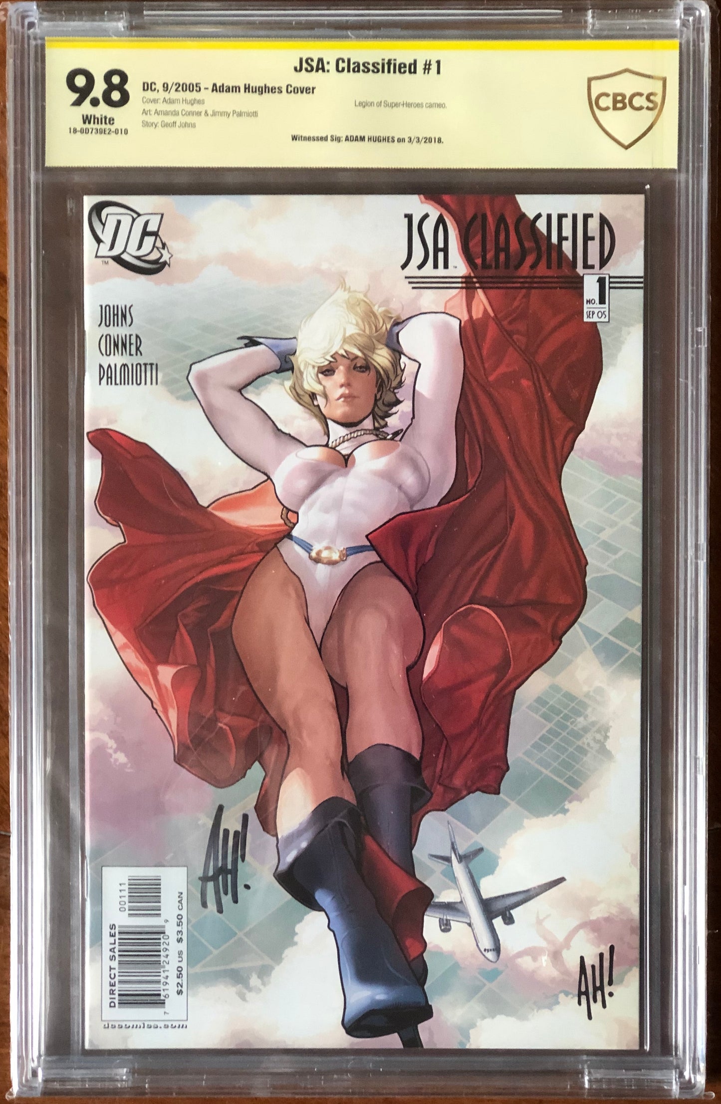 JSA Classified #1 - Cover B - Adam Hughes Variant - CBCS Signature Grade 9.8