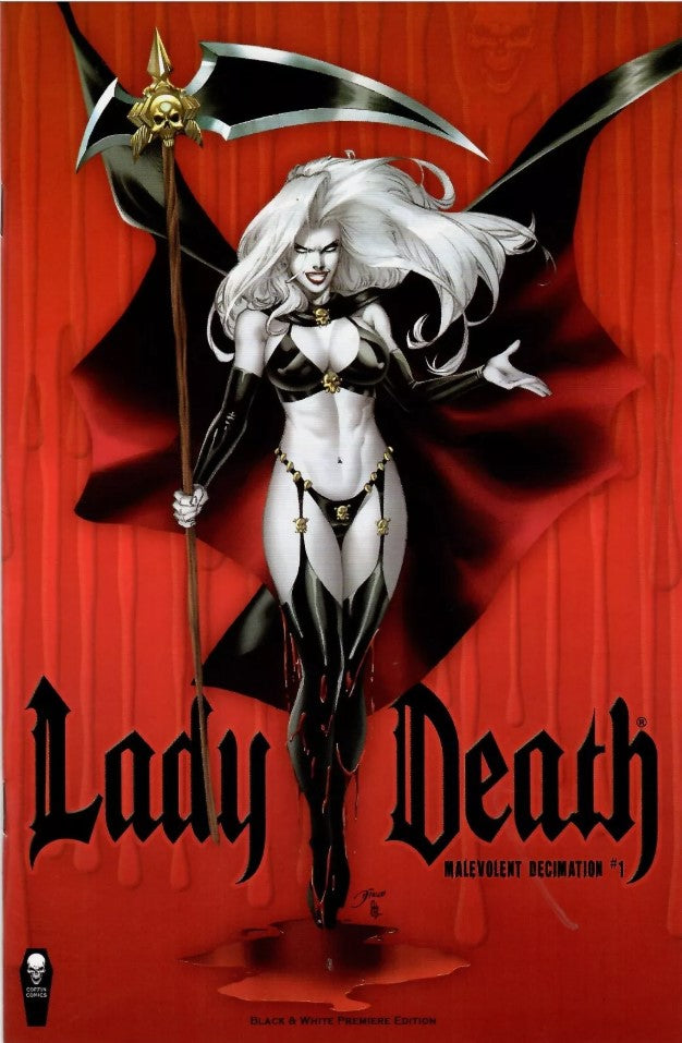 Lady Death - Malevolent Decimation #1 - Bland & White Premier Edition