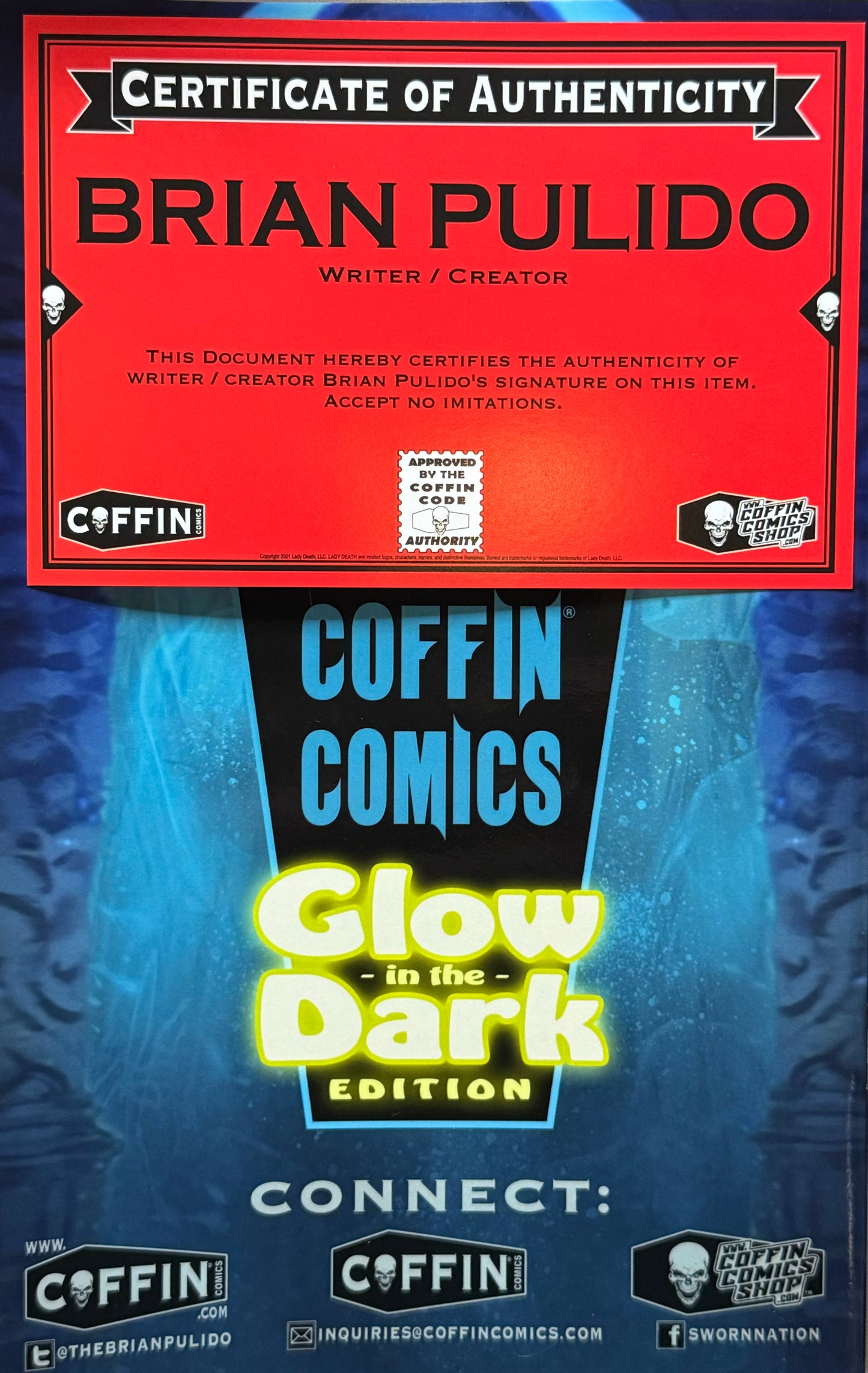 Lady Death in Lingerie #1 - Cover A - Sun Khamunaki Glow-in-the-Dark Edition - LTD 30