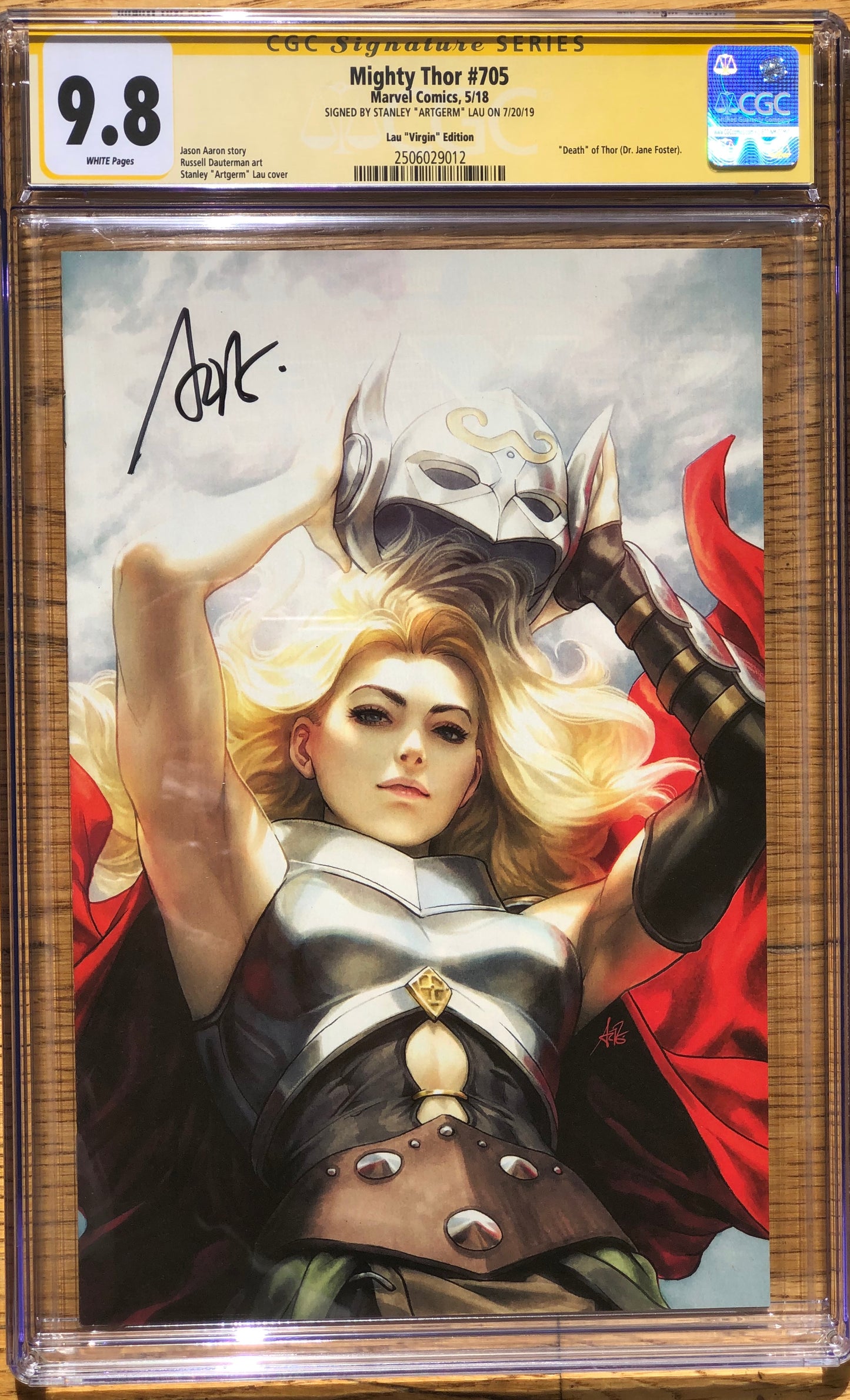 Thor Vol2 #705 - Cover E - Stanley Artgerm Lou Virgin Variant - CGC Signature Series 9.8