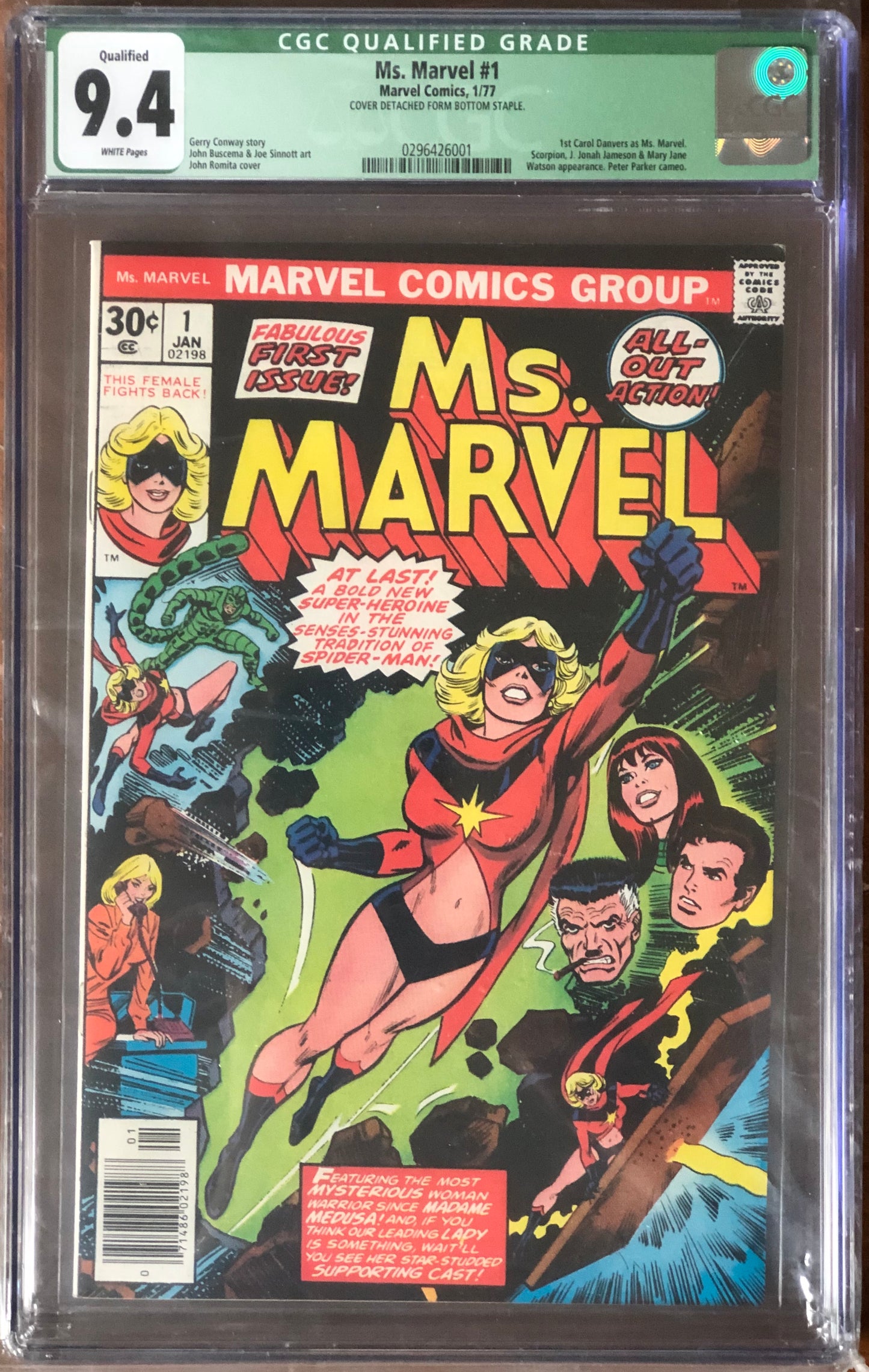 Ms Marvel 1 - 1st Carol Danvers - CGC 9.4