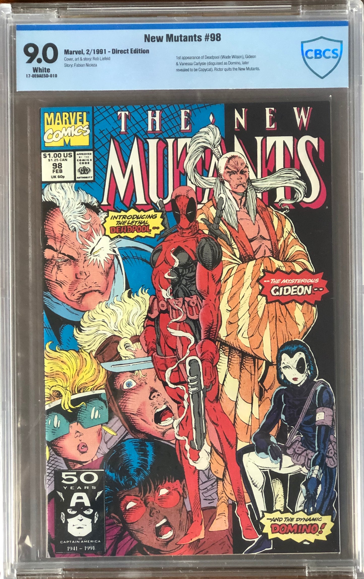 New Mutants #98 - CBCS 9.0 - FIrst Appearance of Deadpool