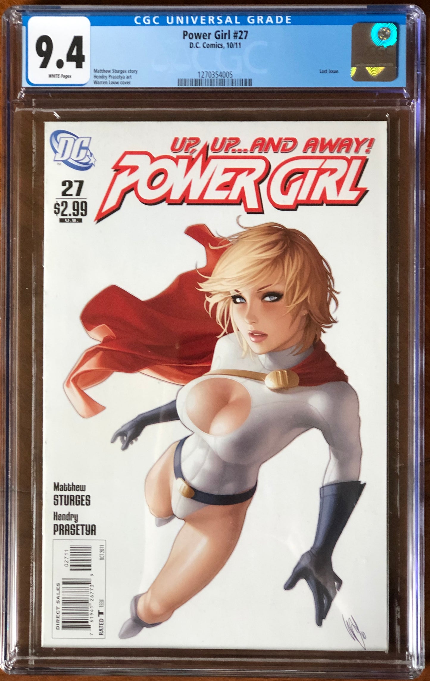 Power Girl Vol2 #27 - Cover A - Warren Louw Variant - CGC 9.4