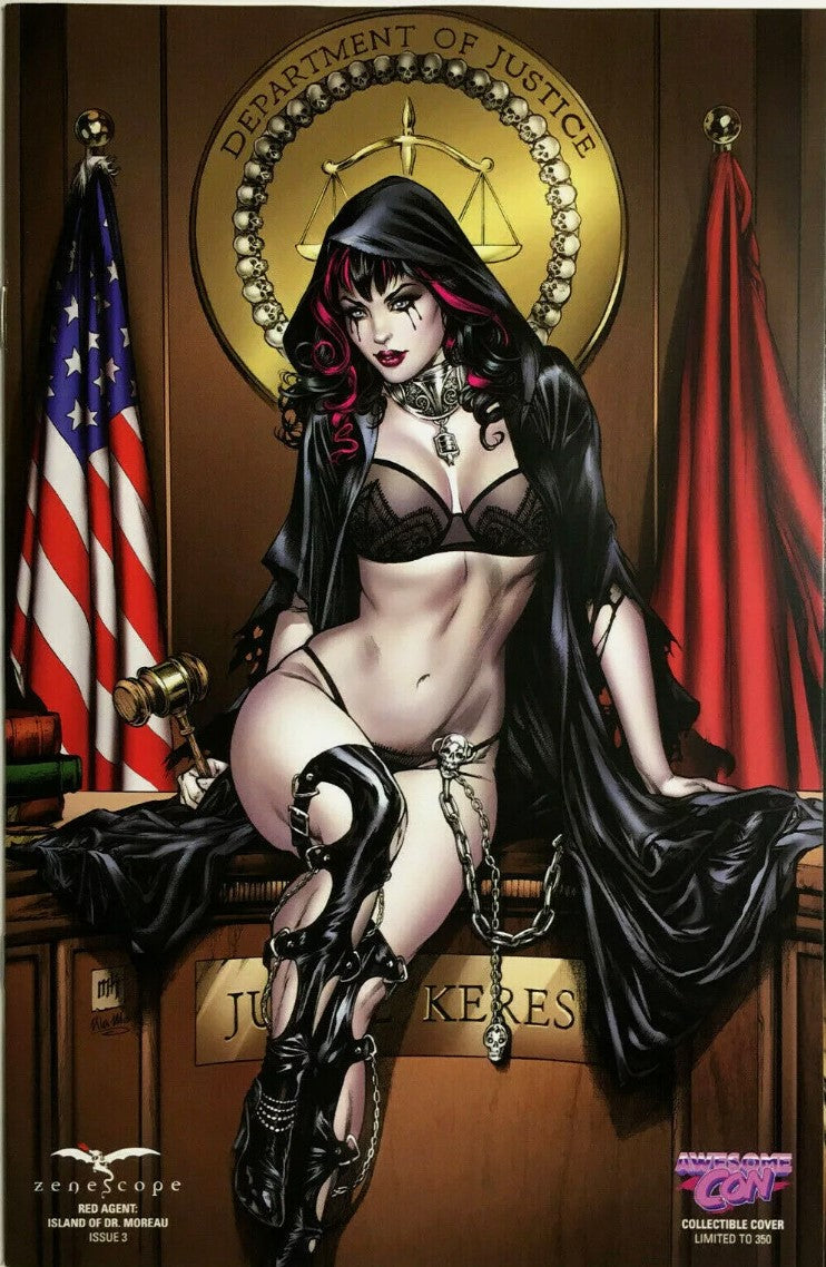 Red Agent Island of Dr Moreau #3 - Cover F - Mike Krome Awesome Con Limited Virgin Variant - LTD 350