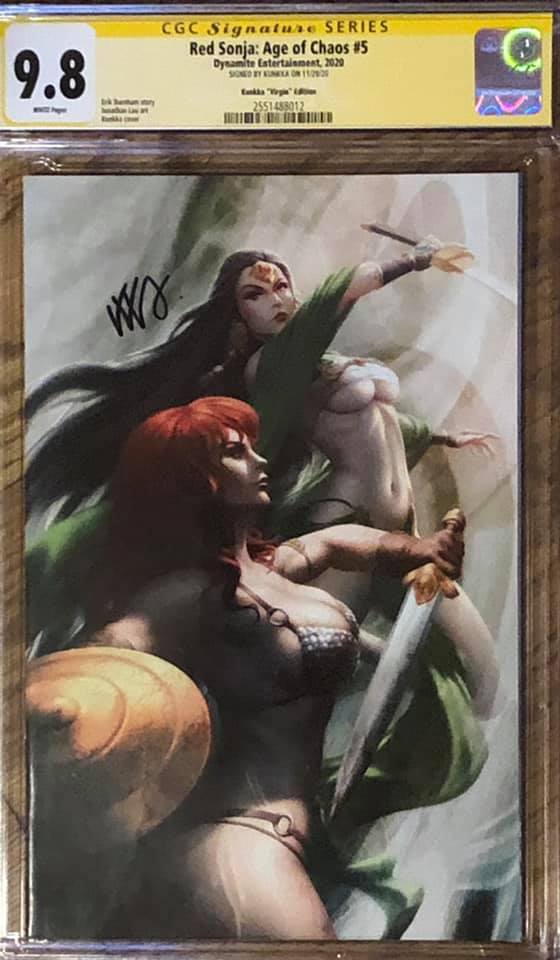 Red Sonja: Age of Chaos #5 - Cover D - Kunkka Virgin Variant - CGC Signature Series 9.8
