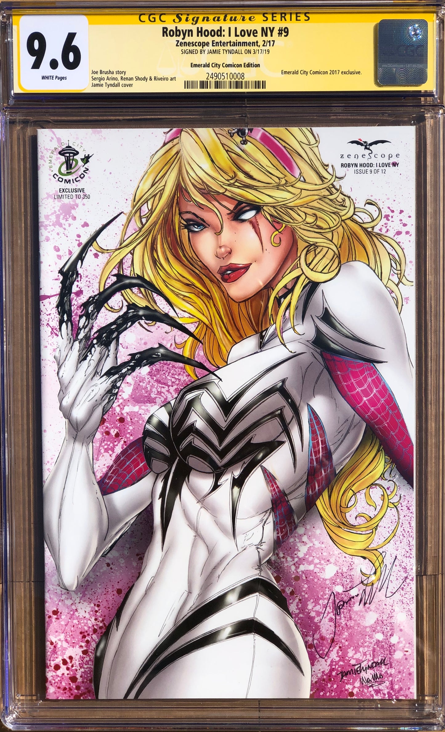 Robyn Hood: I love NY #9 Cover G - Jamie Tyndall Variant - ECCC Edition - CGC Signature Series 9.6