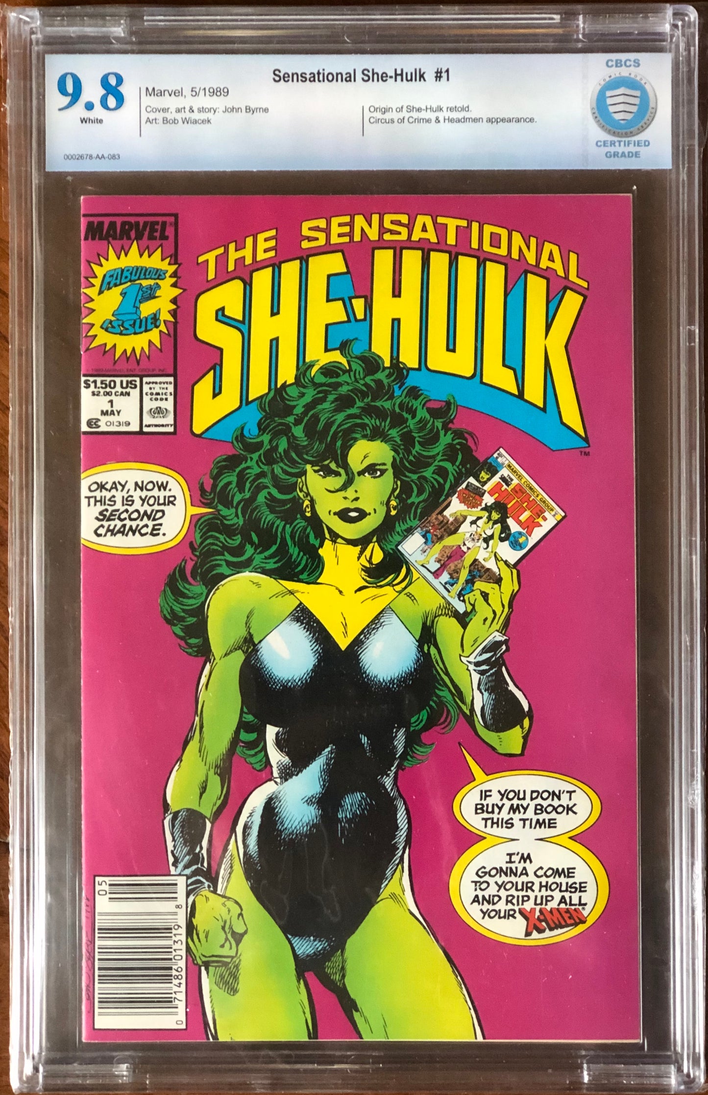 Sensational She-Hulk 1 - CGCS 9.8 - Origin of She-hulk