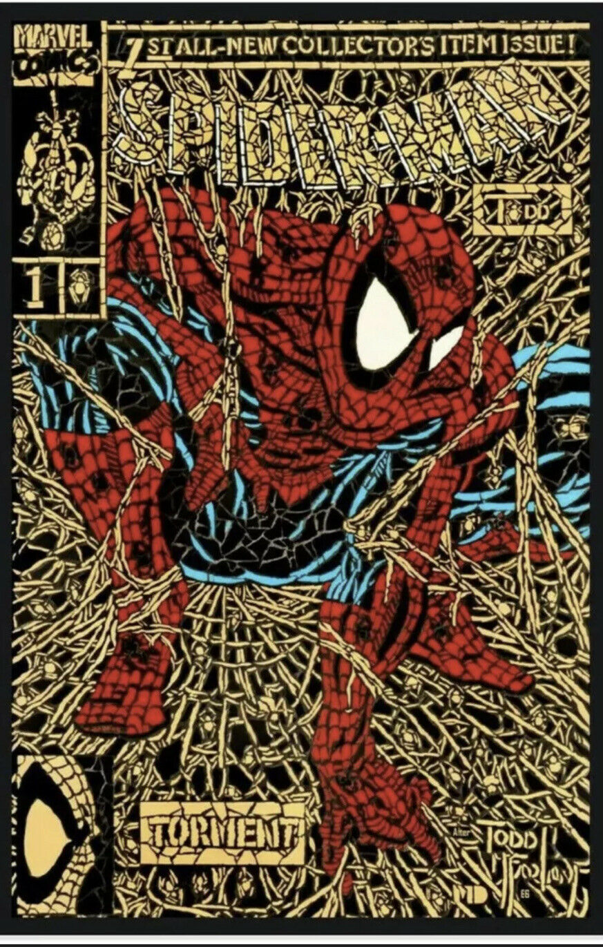 Spider-man Torment #1 - Cover C - Rare Shattered Gold Todd McFarlane Facsimile Variant