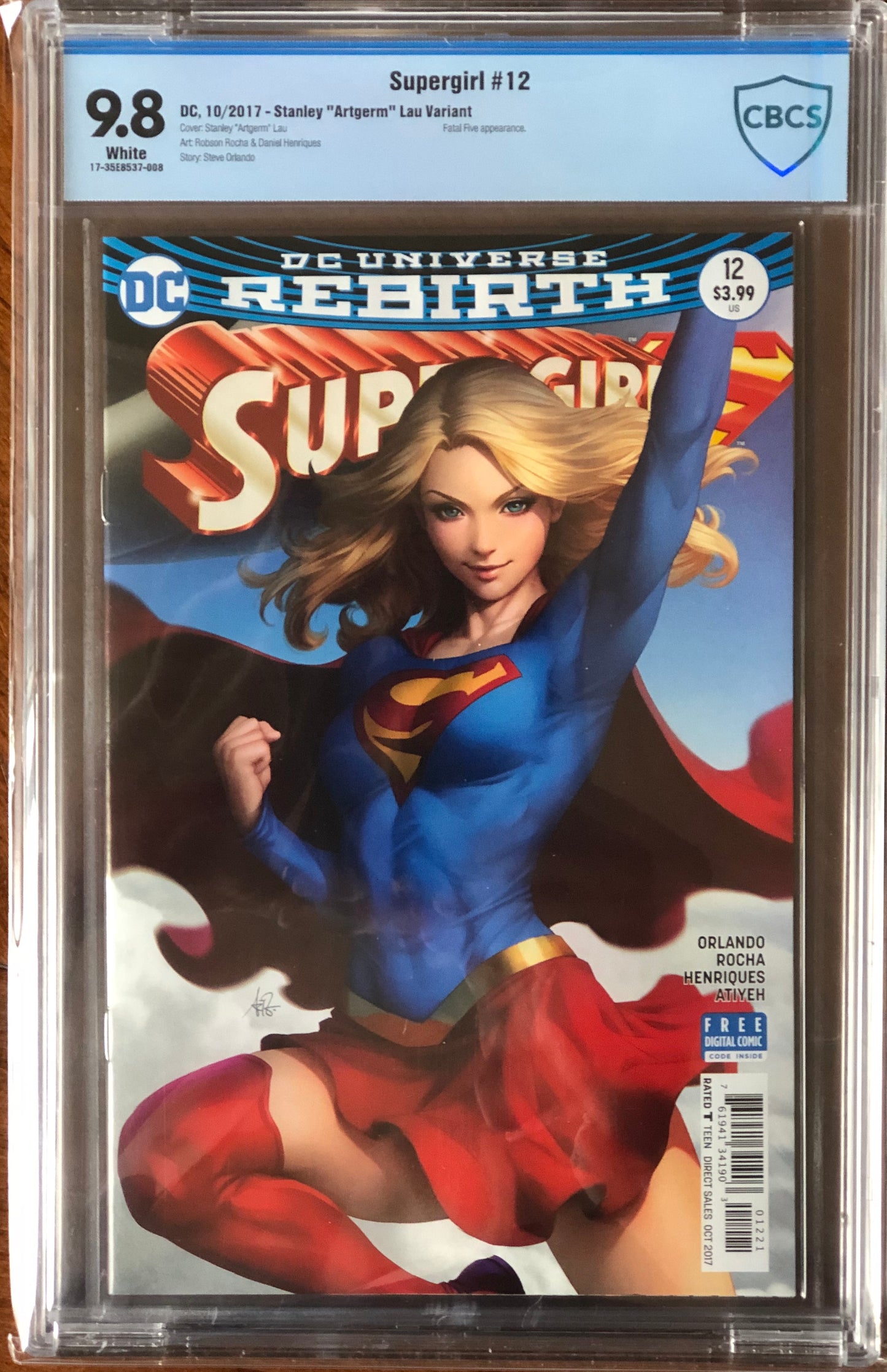 Supergirl Vol7 #12 - Cover B - Stanley Artgerm Lau Variant - CBCS Universal Grade 9.8