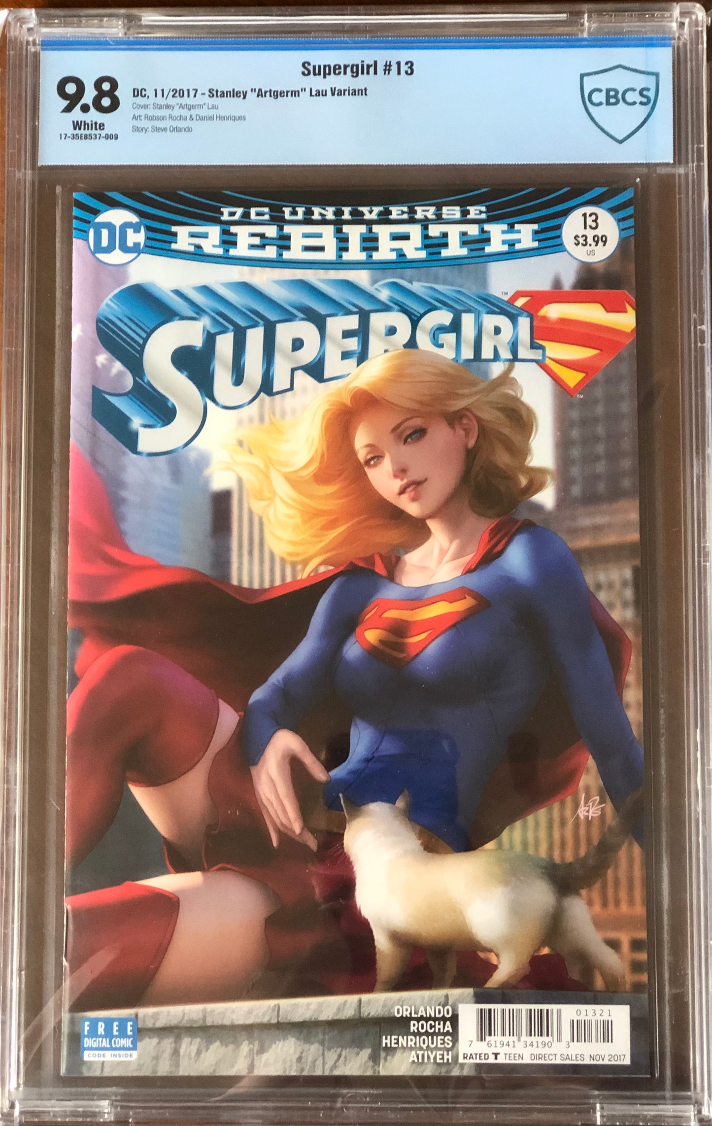 Supergirl Vol7 #13 - Cover B - Stanley Artgerm Lau Variant - CBCS Universal Grade 9.8