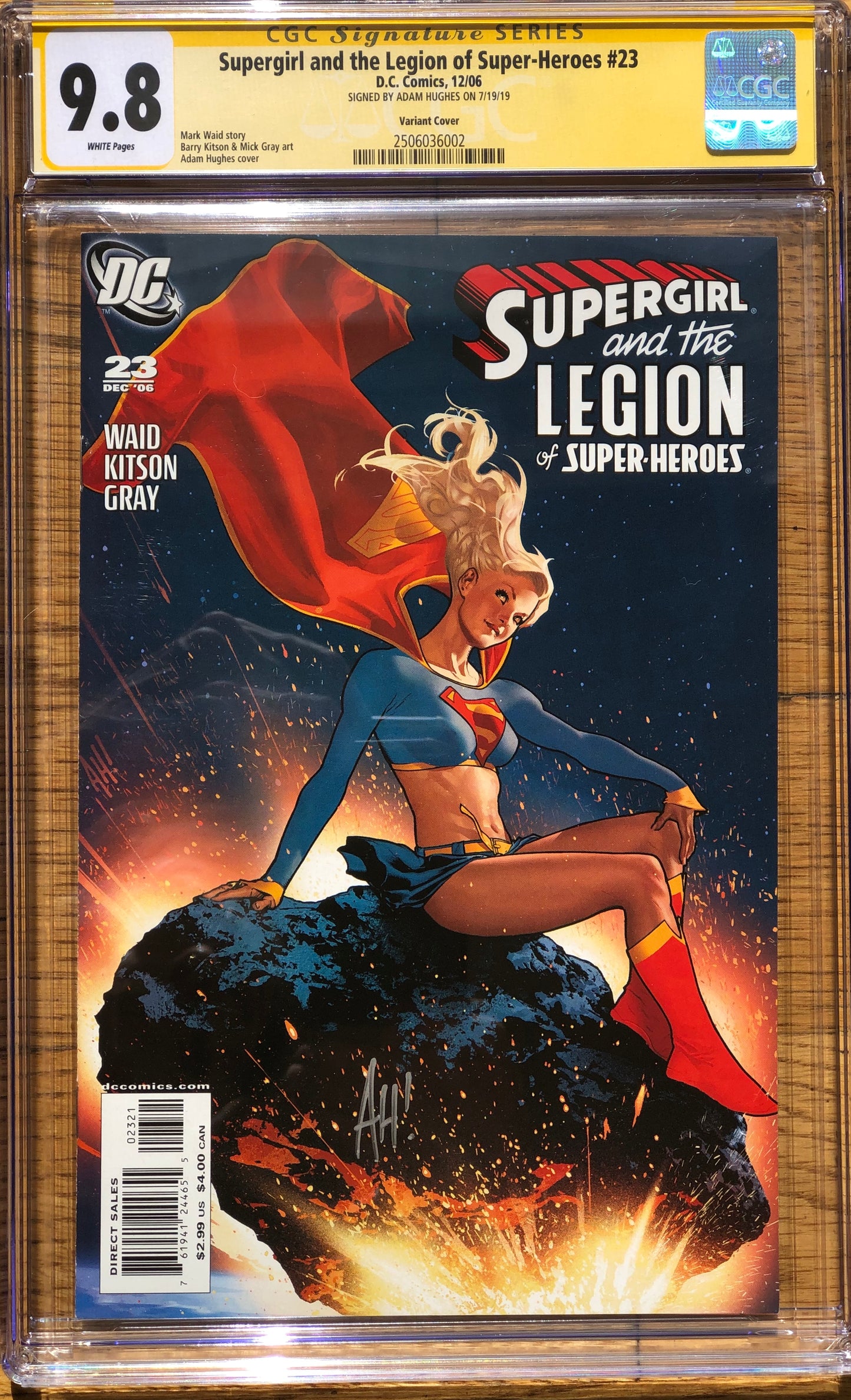 Supergirl and the Legion of Super Heroes #23 - Cover A - Adam Hughes Variant - CGC Signature Series 9.8