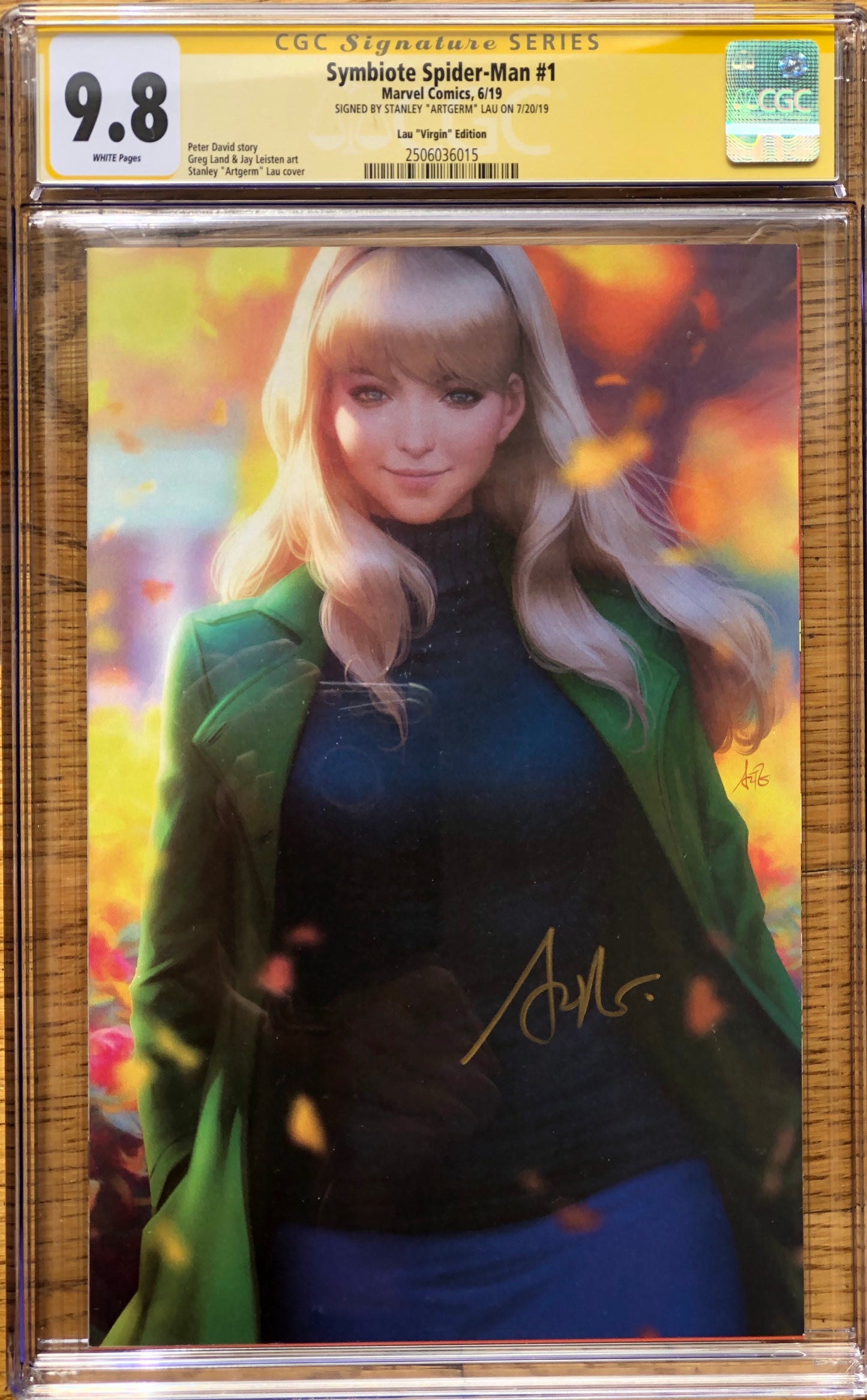 Symbiote Spider-Man #1 - Cover S - Stanley Artgerm Lau 1:200 Variant - CGC Signature Grade 9.8