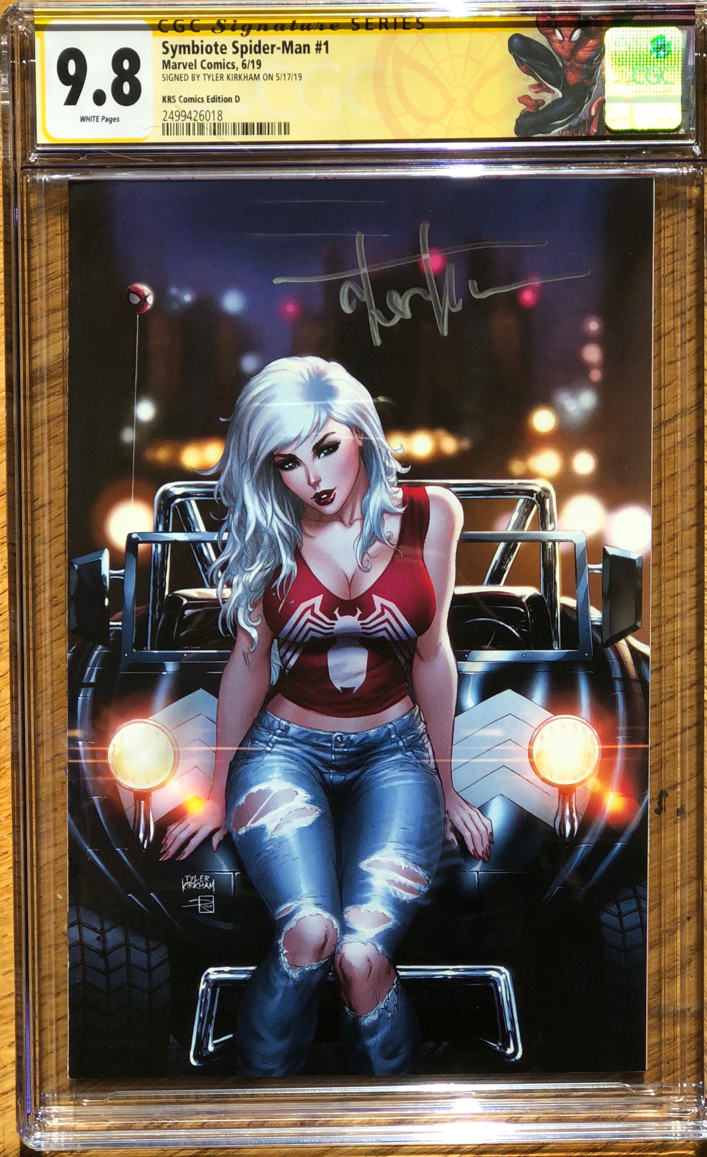 Symbiote Spider-Man #1 - Cover D - Tyler Kirkham Virgin Night Variant - CGC Signature Grade 9.8