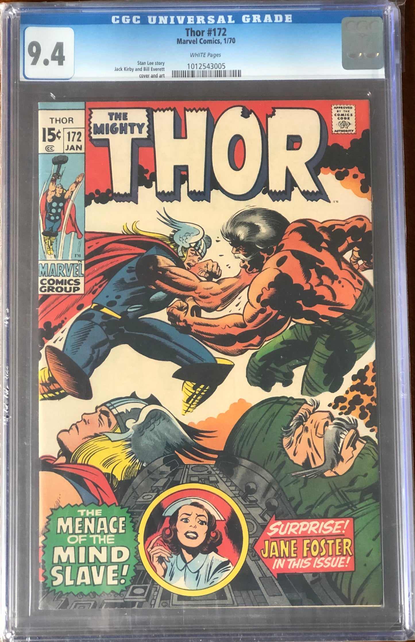 Thor Vol1 #172 - Cover A - Jack Kirby Cover - CGC 9.4