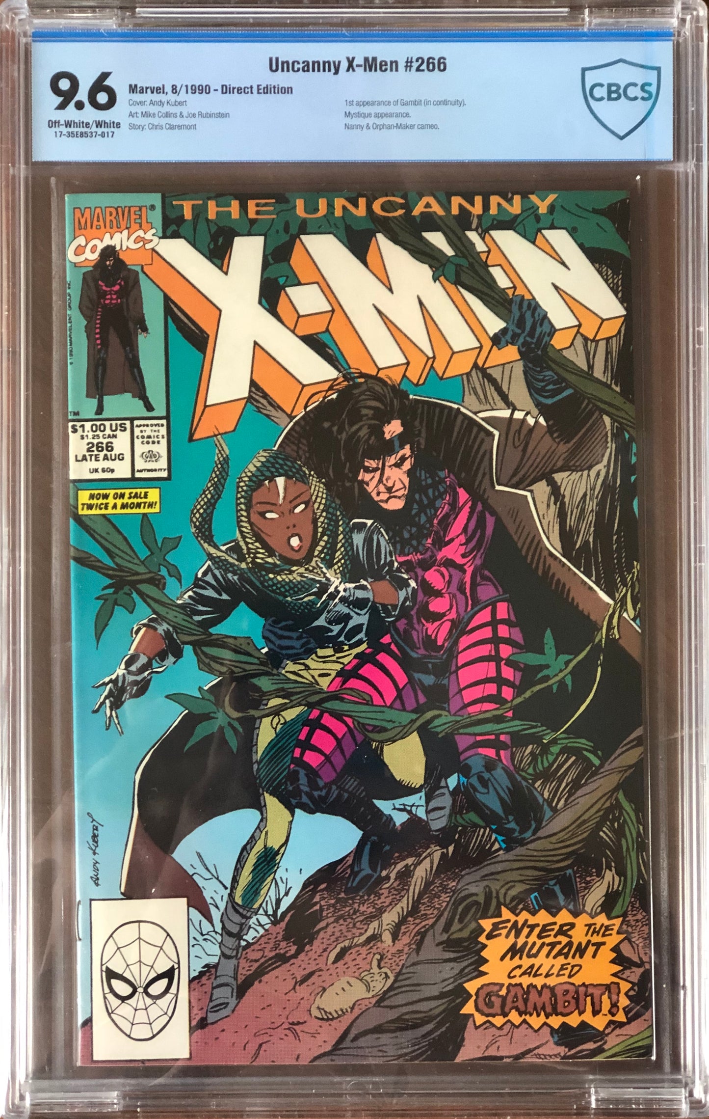 Uncanny X-Men #266 - CBCS 9.6 - First Appearance of Gambit
