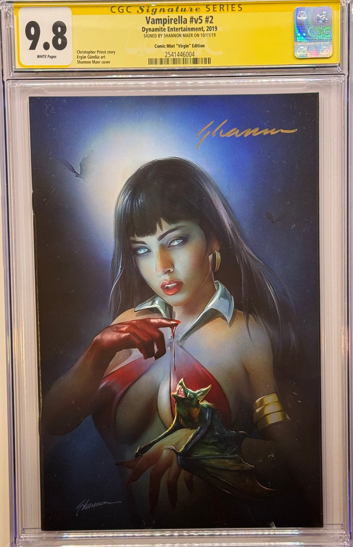 Vampirella Vol 5 #2 - Cover J - Shannon Maer Virgin Variant - CGC Signature Grade 9.8
