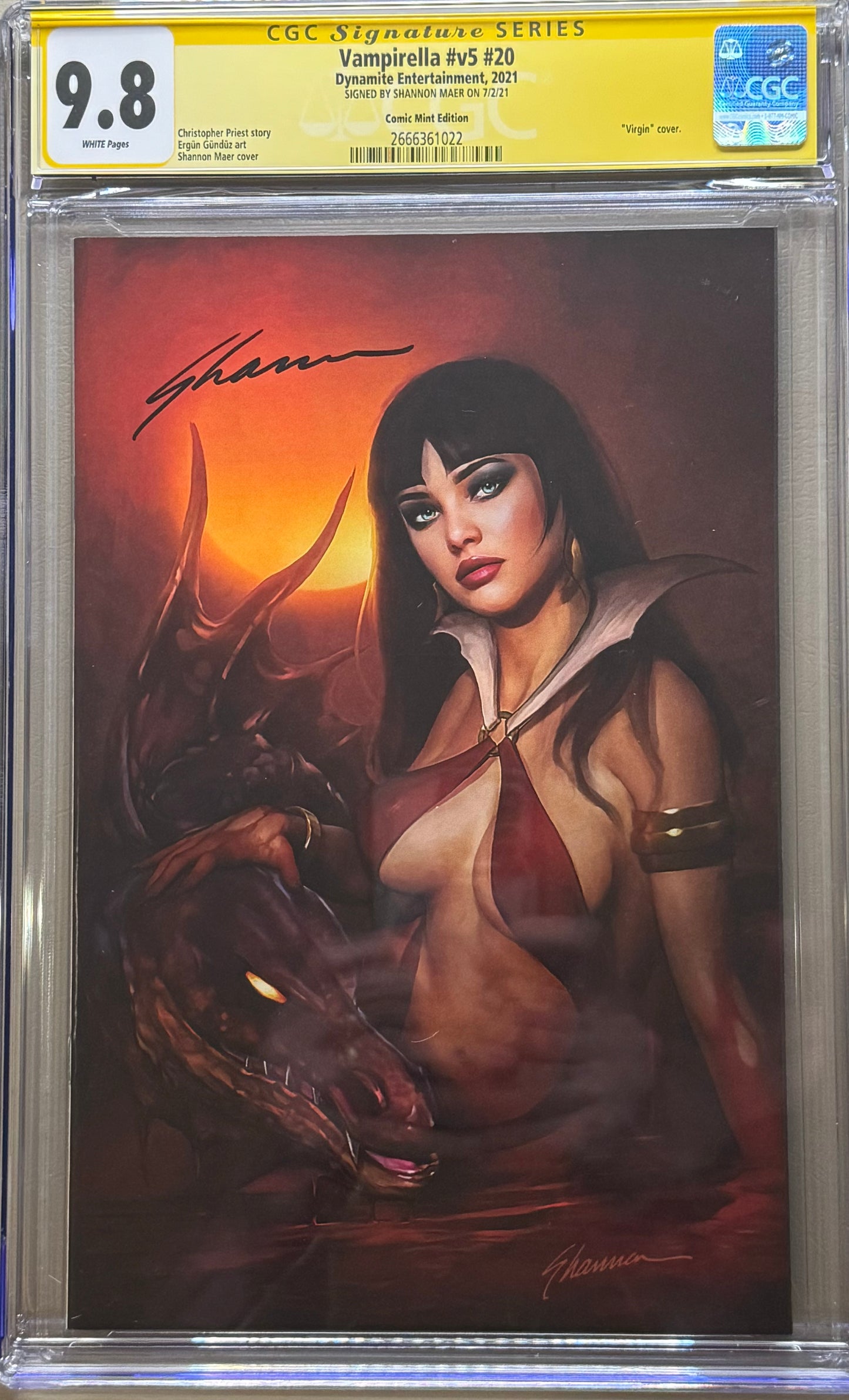 Vampirella Vol 5 #20 - Cover F - Comic Mint Edition - Shannon Maer Virgin Variant - Signature Grade CGC 9.8