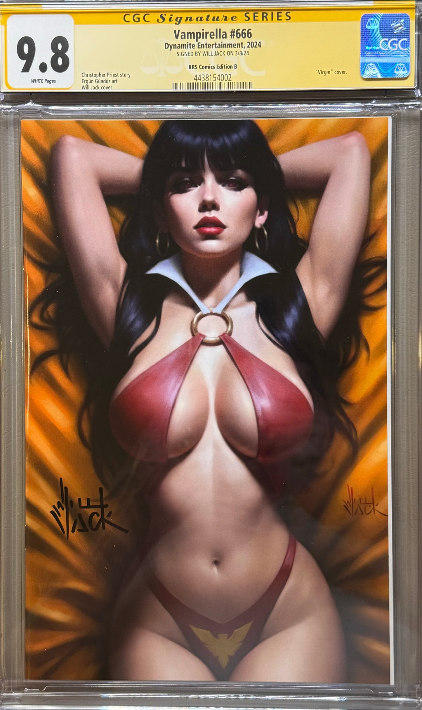Vampirella #666 - Will Jack Gold Virgin Variant - CGC Signature Series 9.8