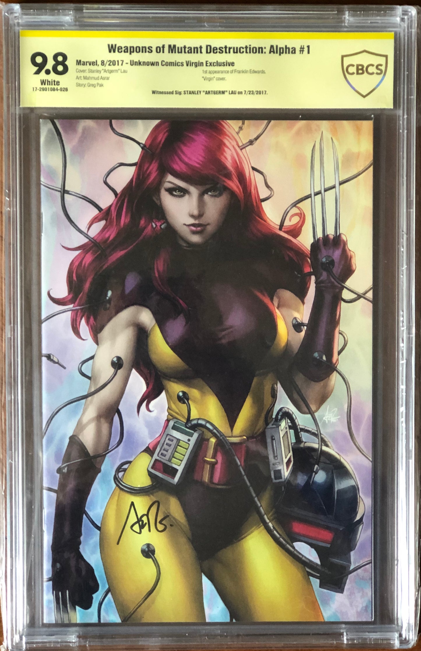 Weapons of Mutant Destruction- Alpha #1 - Cover F - Stanley Artgerm Lau Virgin Variant - CBCS Signature Series 9.8
