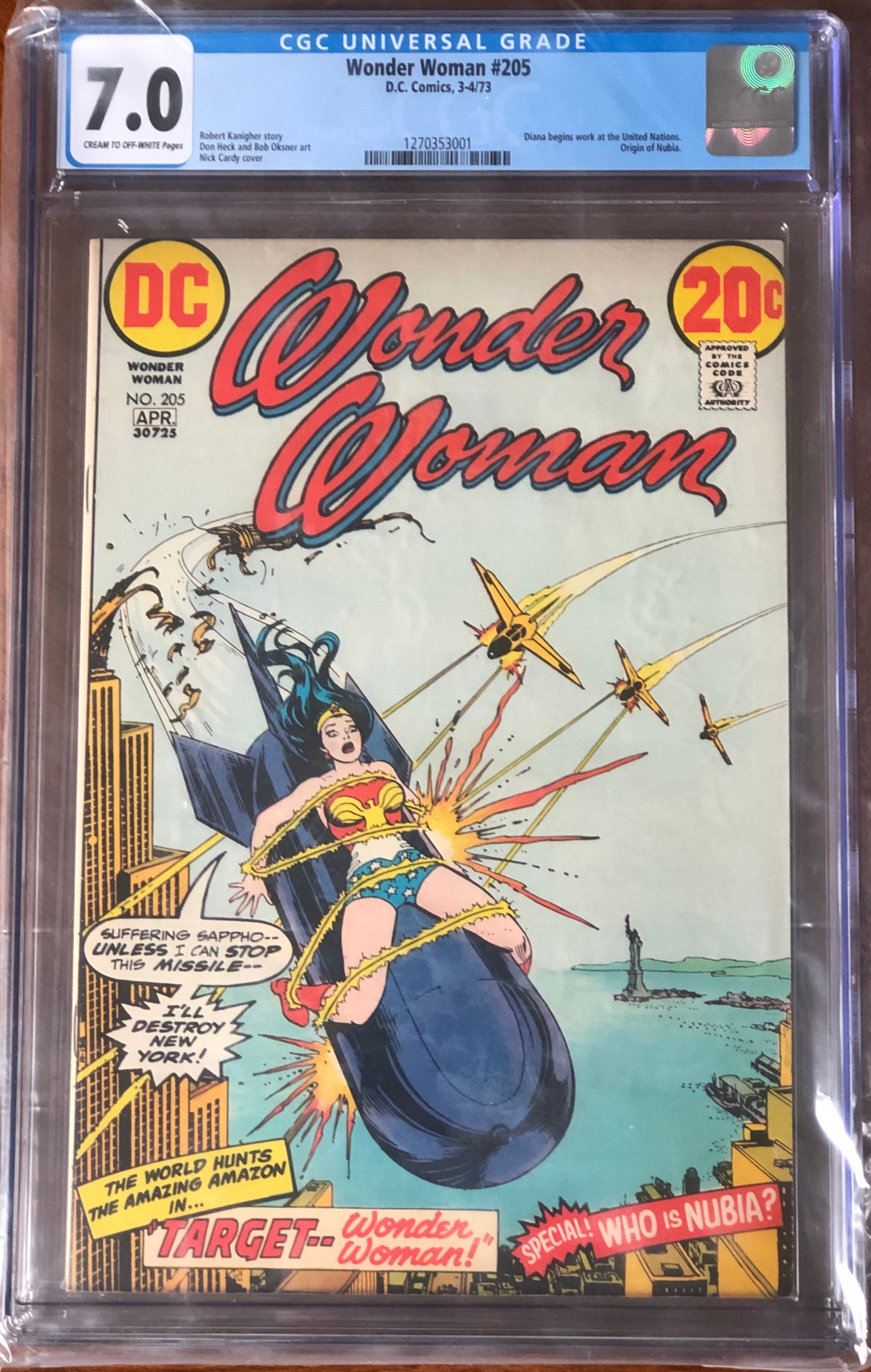 Wonder Woman Vol1 #205 - CGC 7.0