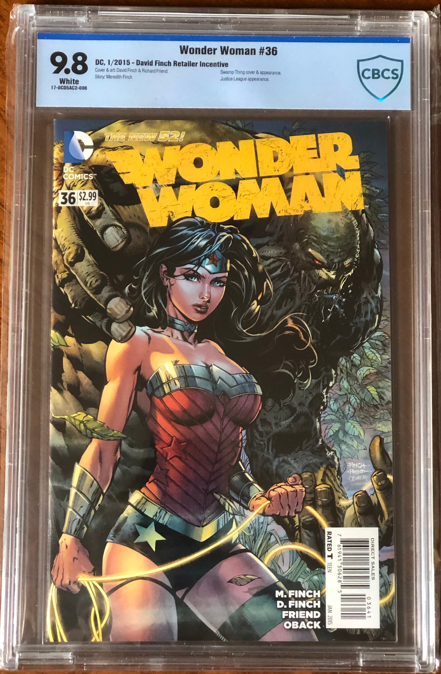 Wonder Woman Vol4 #36 - Cover E - David Finch Incentive Variant- CBCS 9.8