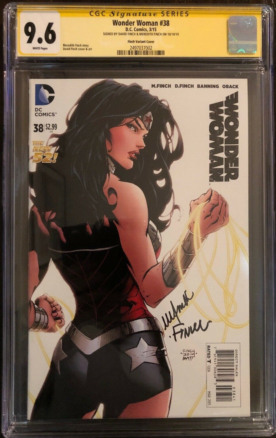 Wonder Woman Vol4 #38 - Cover D - David Finch Incentive Variant - CGC Signature Series 9.6
